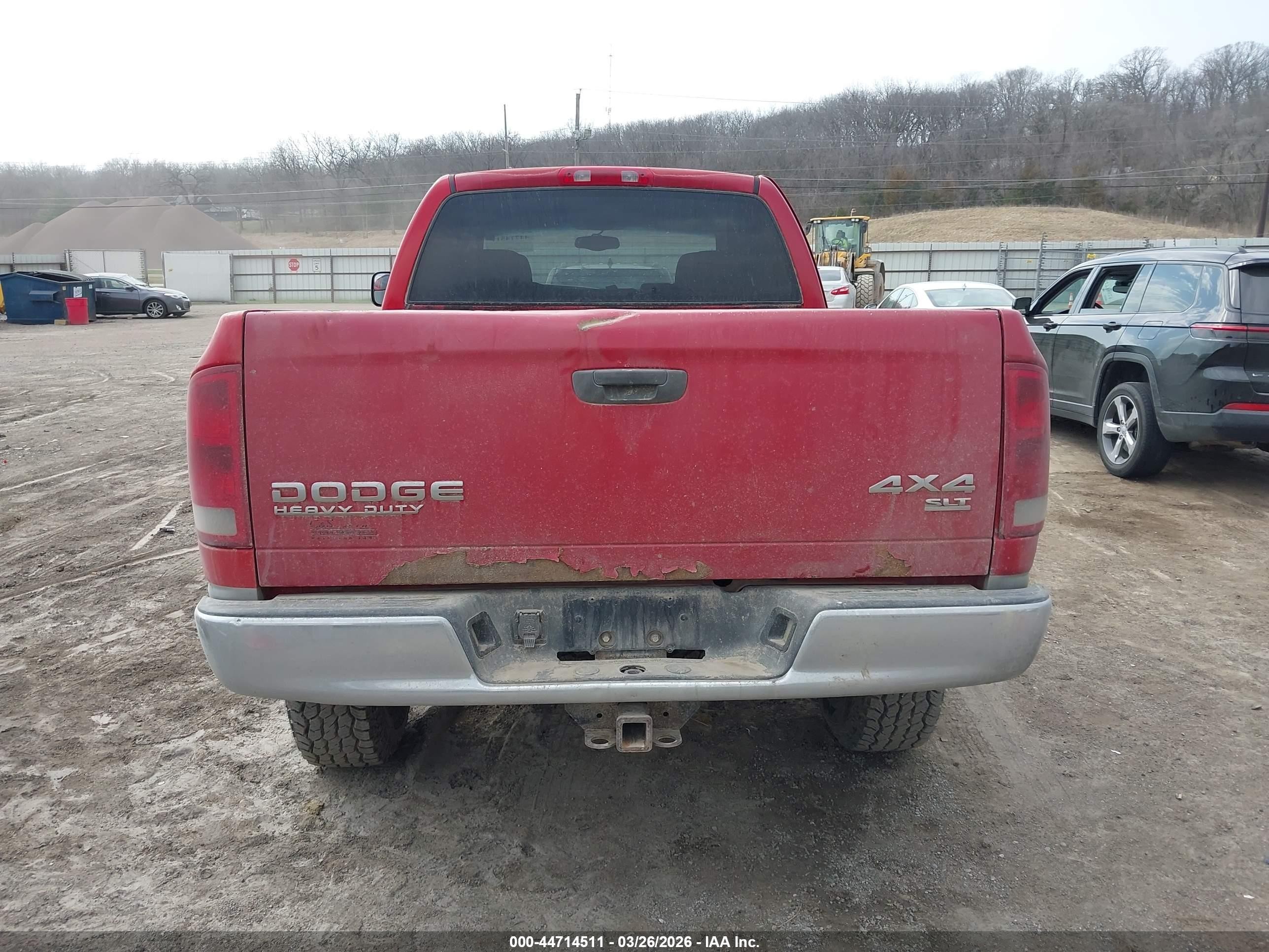 2004 Dodge Ram 2500 Slt/laramie Red vin: 3D7KU28C44G113514