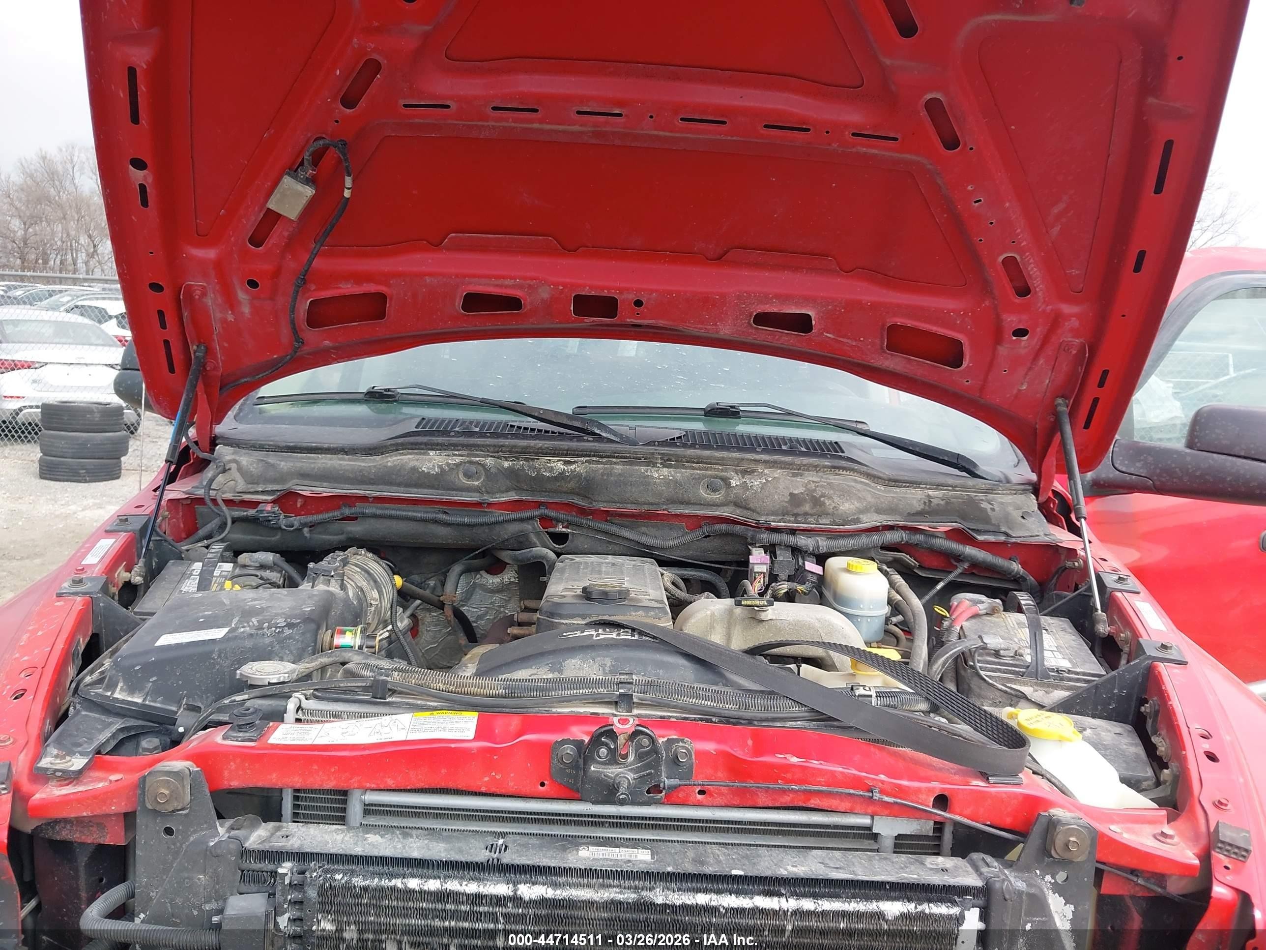 2004 Dodge Ram 2500 Slt/laramie Red vin: 3D7KU28C44G113514