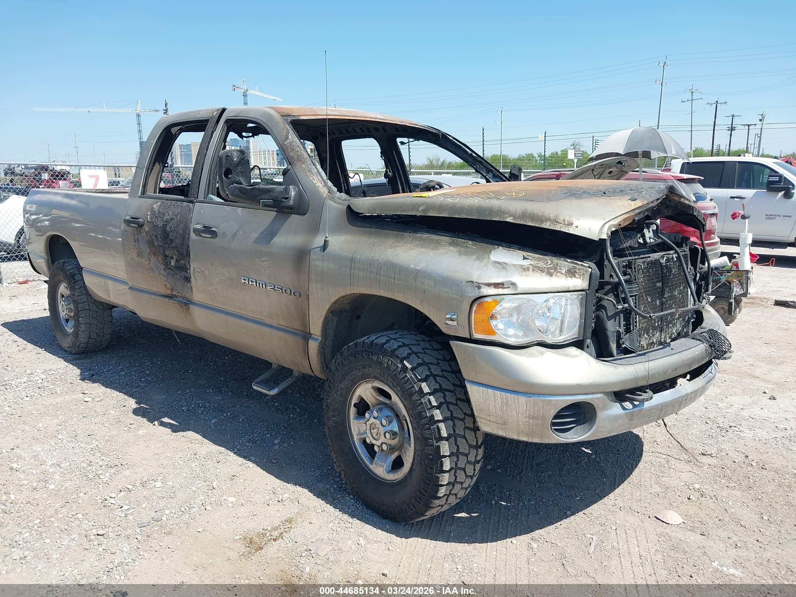 2004 Dodge Ram 2500 Slt/laramie Gray vin: 3D7KU28C54G231572