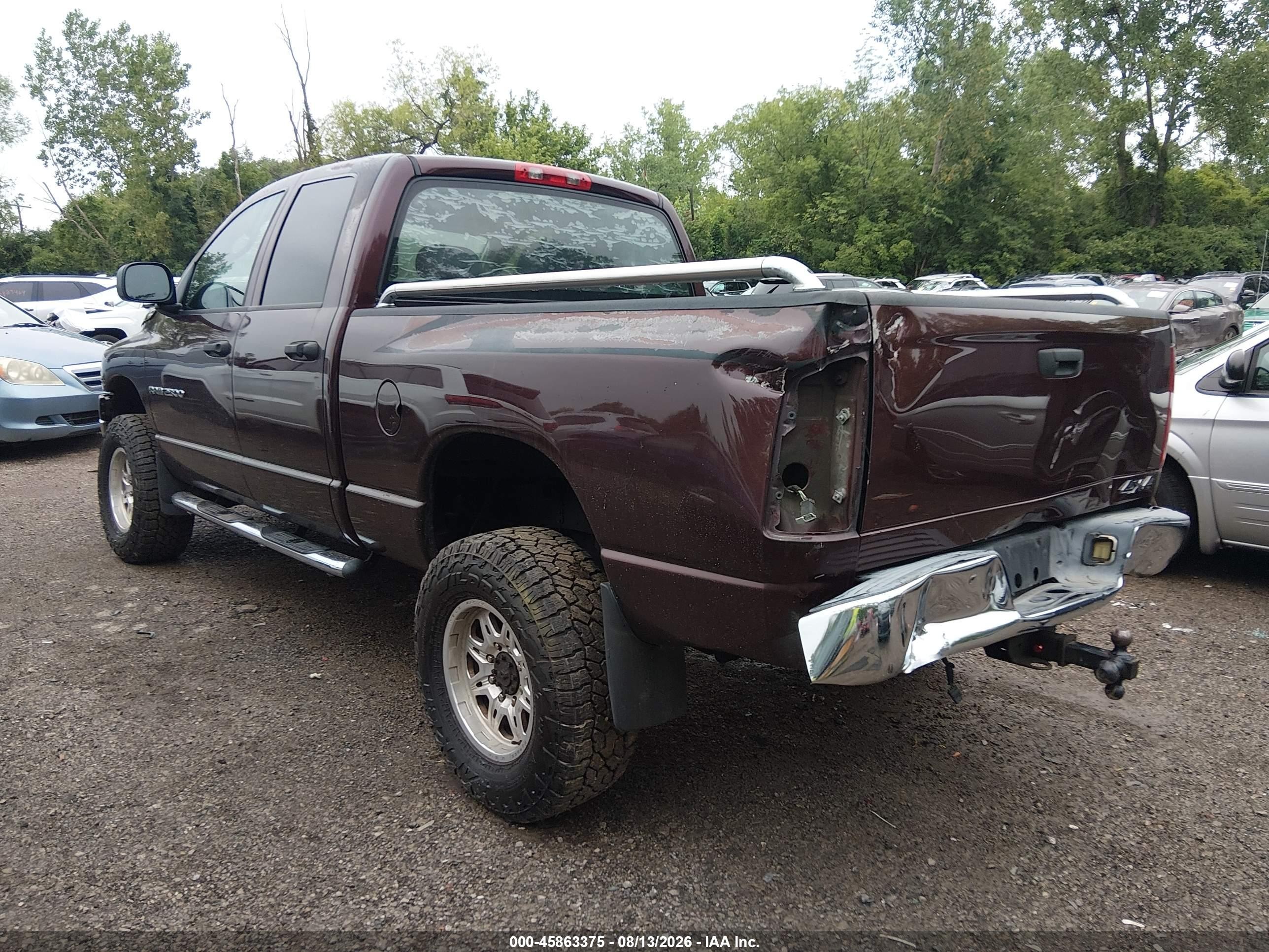 2004 Dodge Ram 2500 Slt/laramie Maroon vin: 3D7KU28C54G273904