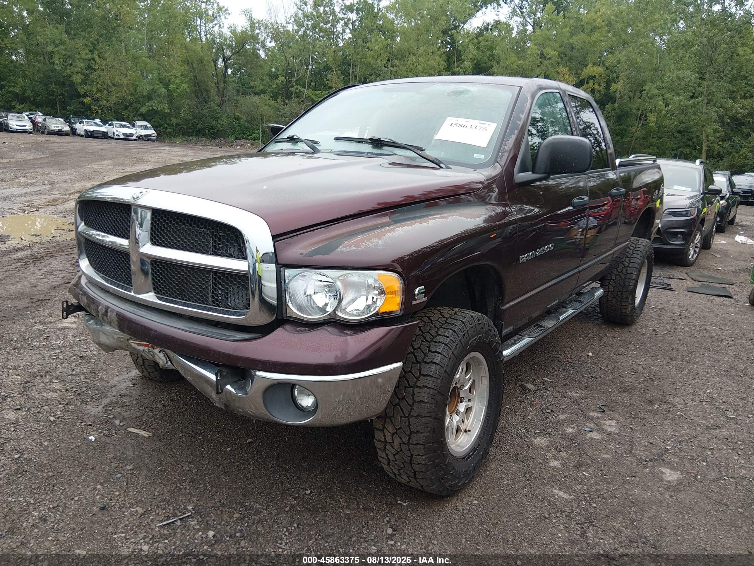 2004 Dodge Ram 2500 Slt/laramie Maroon vin: 3D7KU28C54G273904