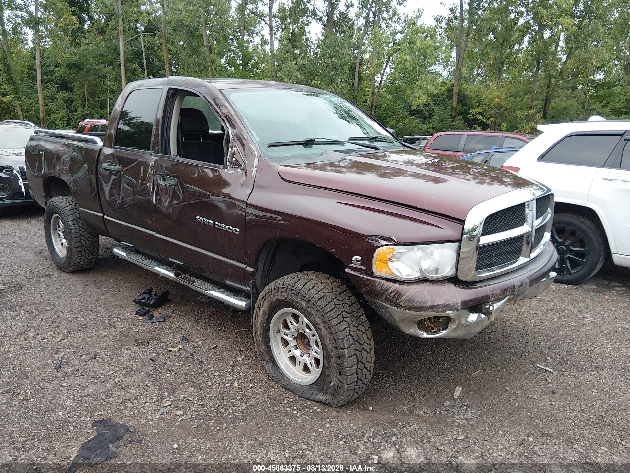 2004 Dodge Ram 2500 Slt/laramie Maroon vin: 3D7KU28C54G273904
