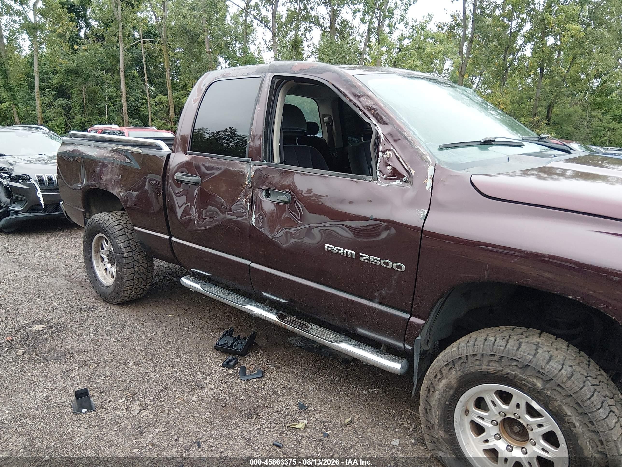 2004 Dodge Ram 2500 Slt/laramie Maroon vin: 3D7KU28C54G273904