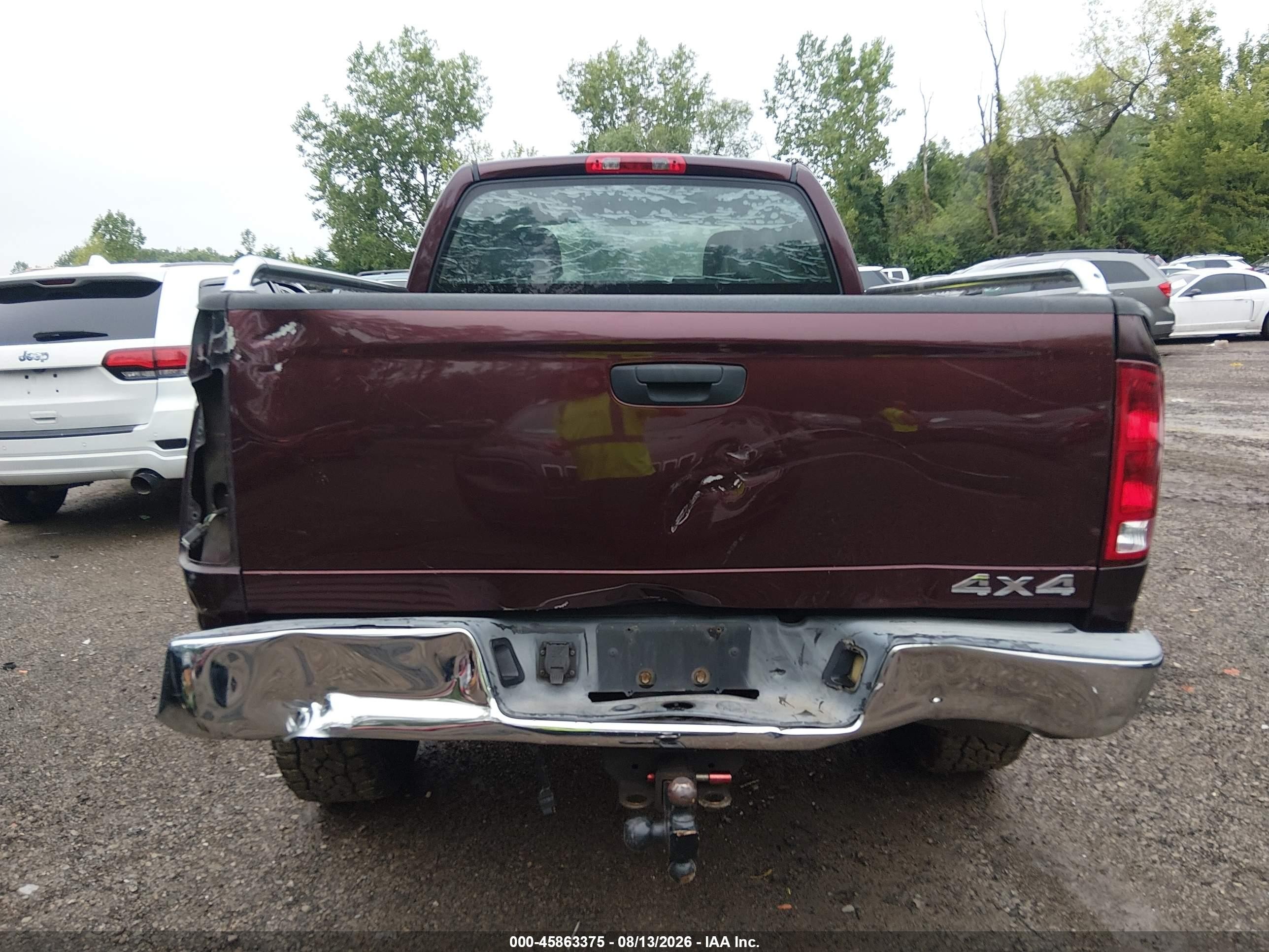 2004 Dodge Ram 2500 Slt/laramie Maroon vin: 3D7KU28C54G273904