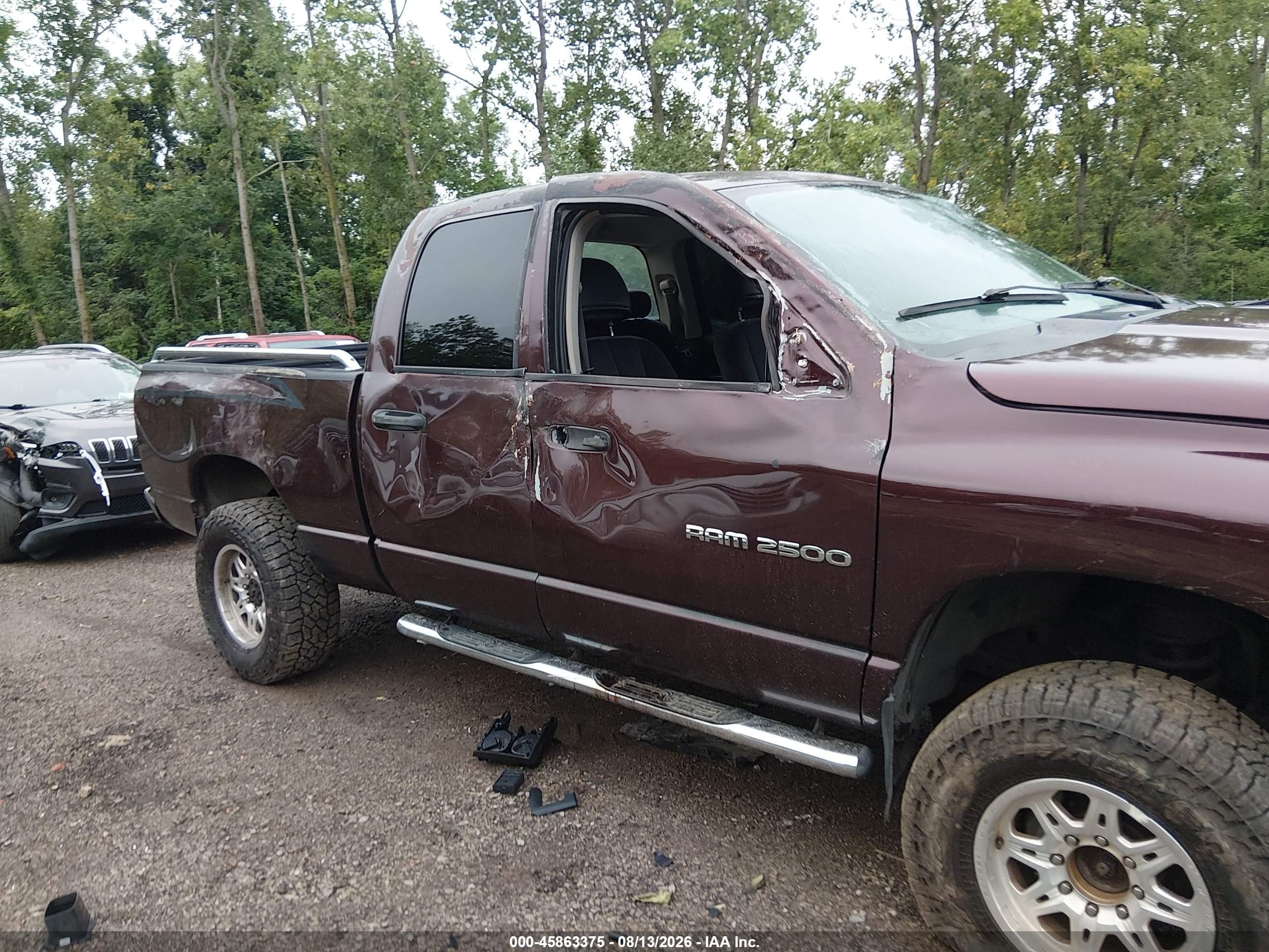 2004 Dodge Ram 2500 Slt/laramie Maroon vin: 3D7KU28C54G273904