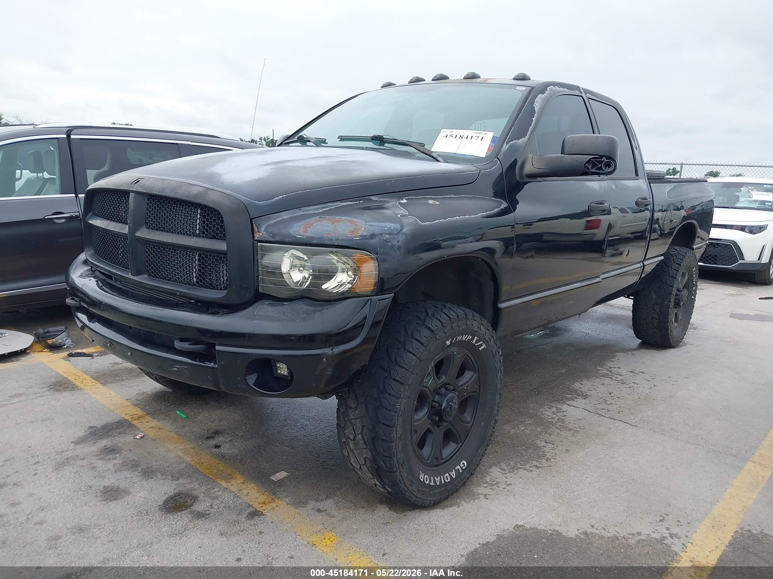 2004 Dodge Ram 2500 Slt/laramie Black vin: 3D7KU28C64G213307
