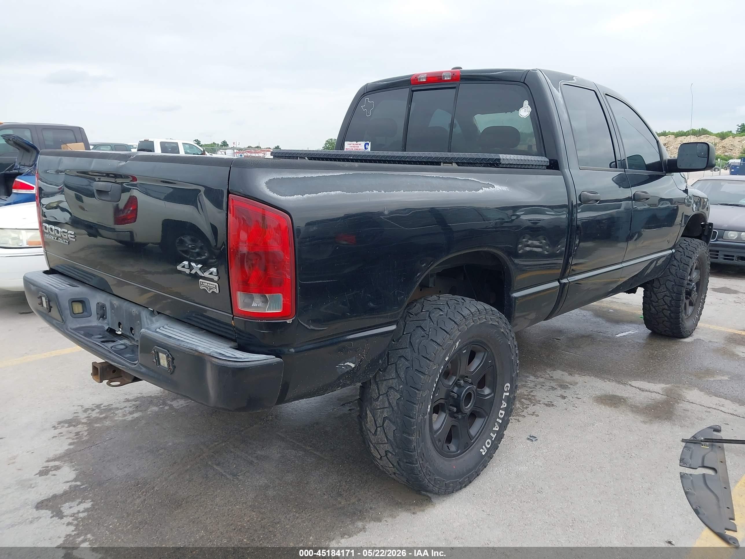 2004 Dodge Ram 2500 Slt/laramie Black vin: 3D7KU28C64G213307
