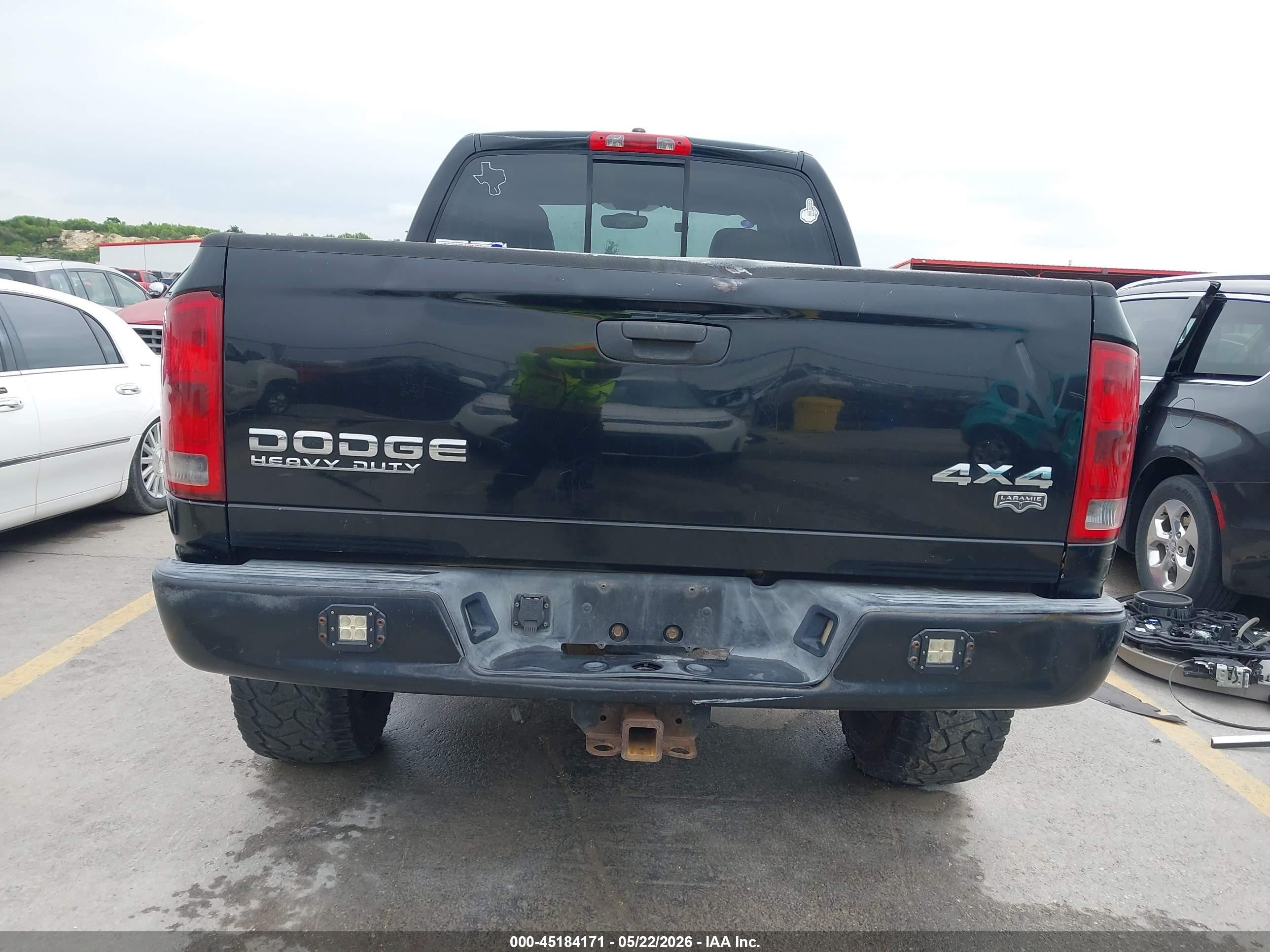2004 Dodge Ram 2500 Slt/laramie Black vin: 3D7KU28C64G213307