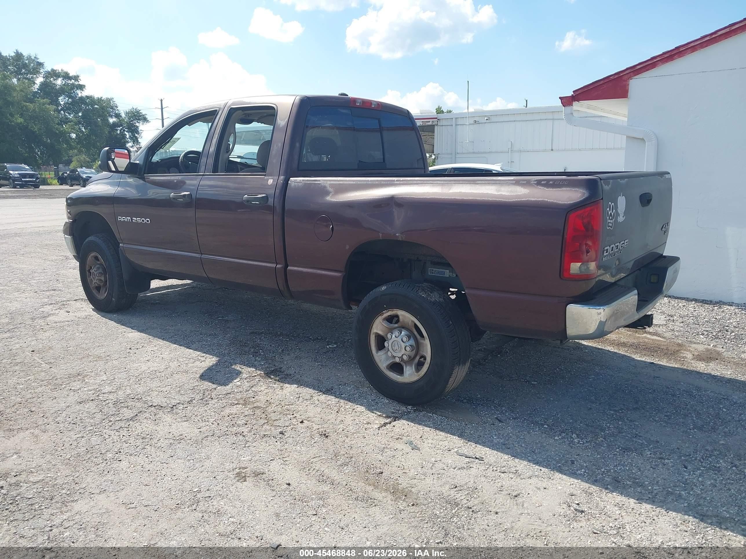 2004 Dodge Ram 2500 Slt/laramie Purple vin: 3D7KU28C74G115130