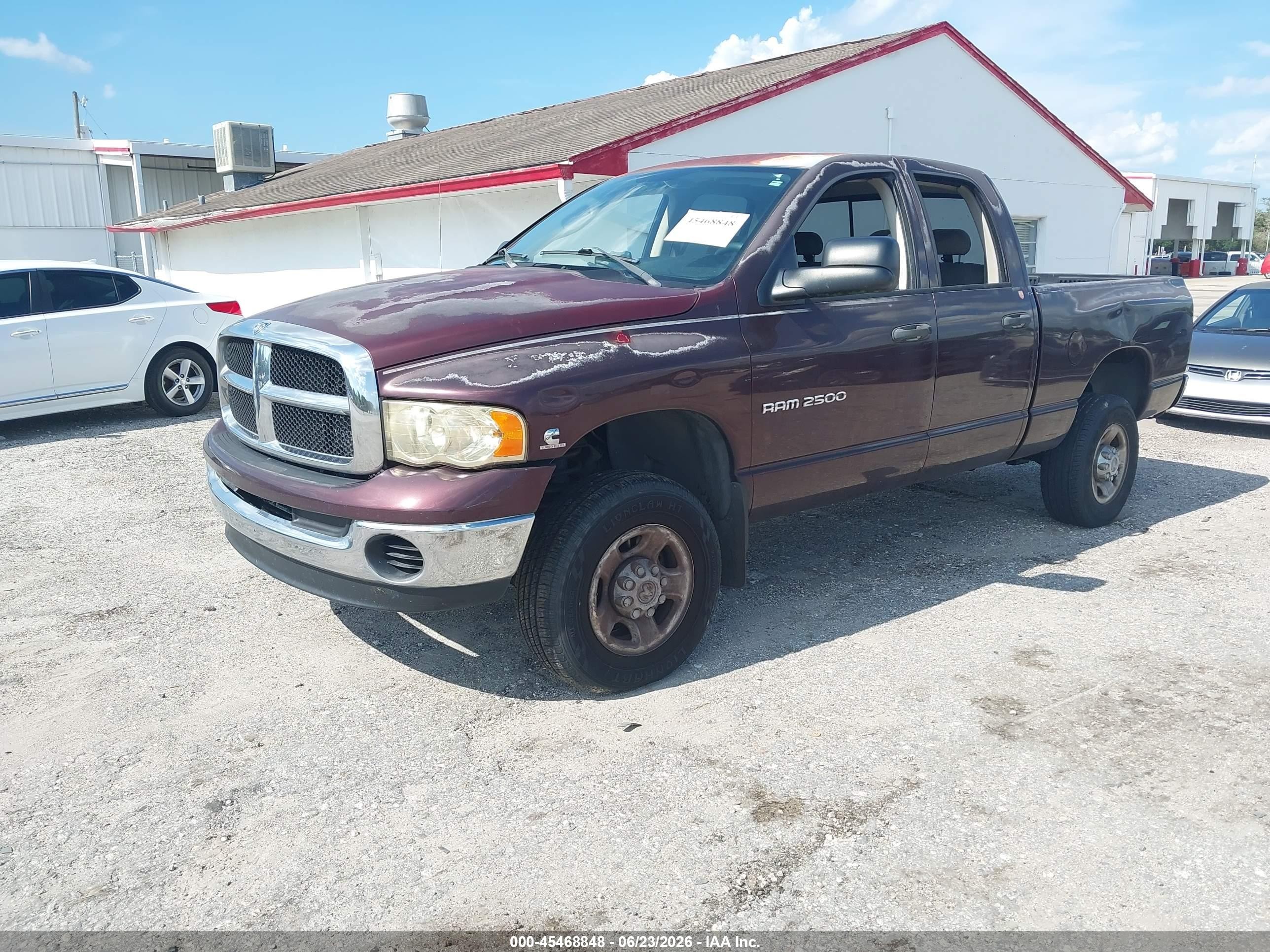 2004 Dodge Ram 2500 Slt/laramie Purple vin: 3D7KU28C74G115130