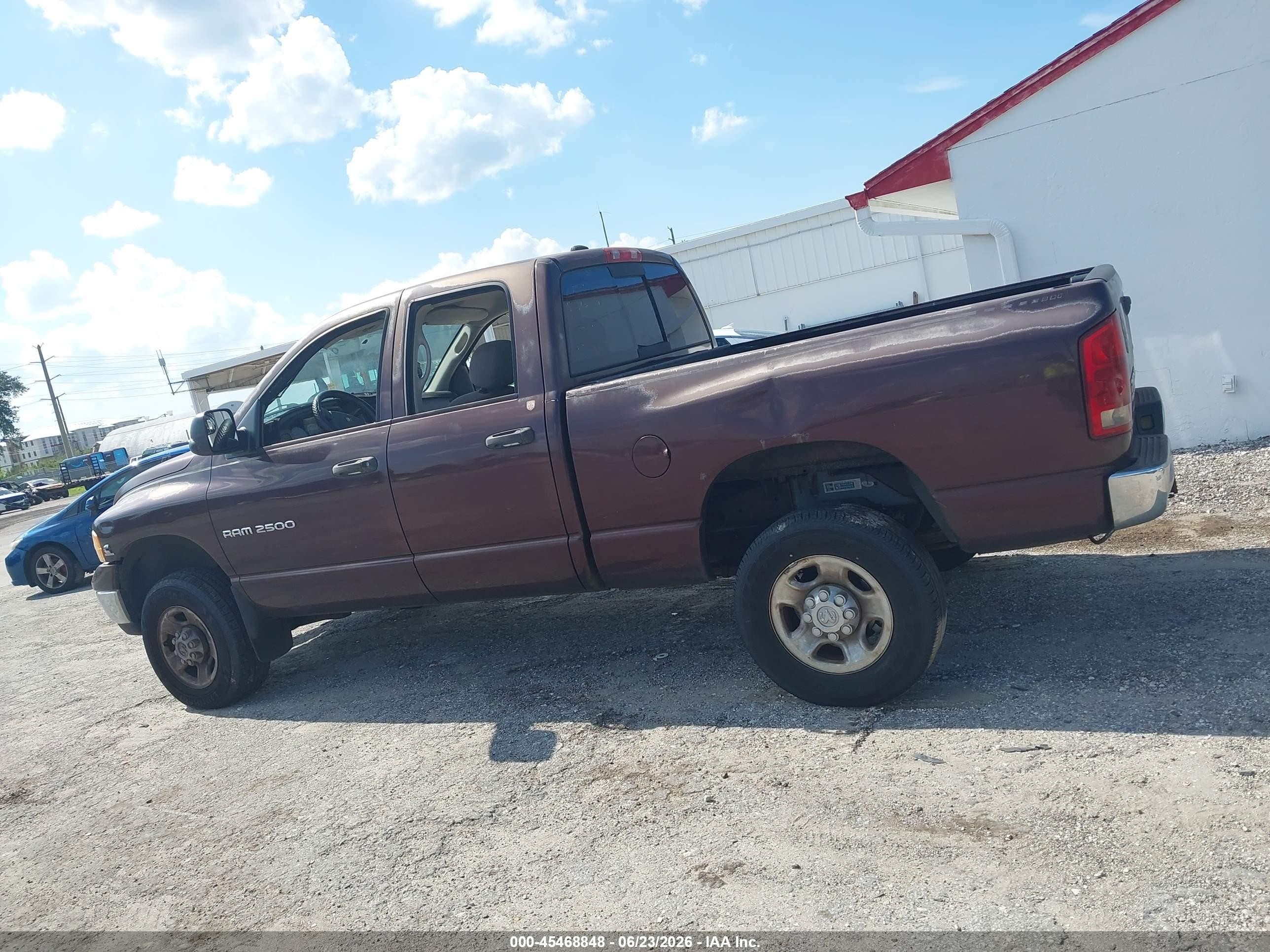 2004 Dodge Ram 2500 Slt/laramie Purple vin: 3D7KU28C74G115130