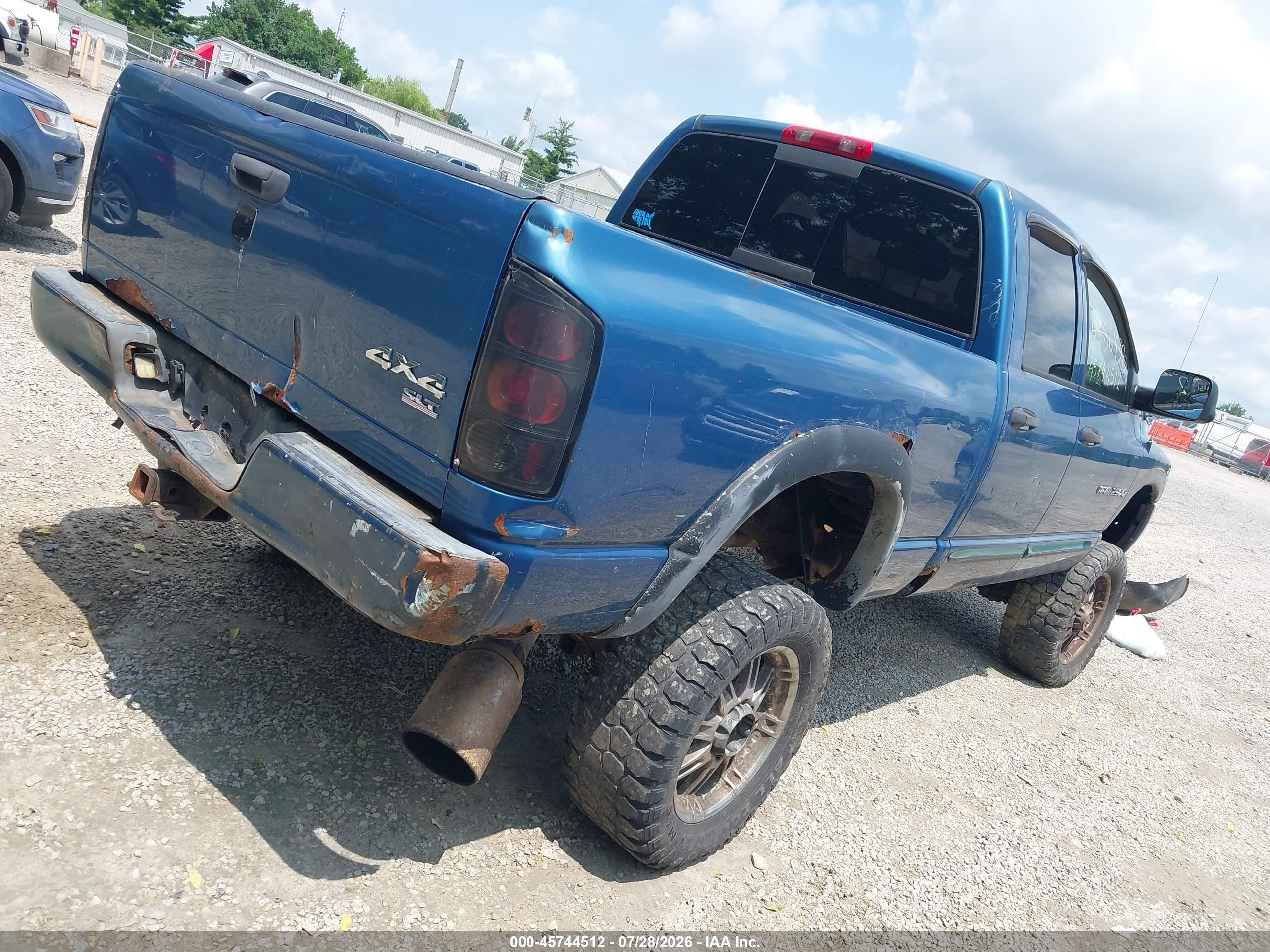 2004 Dodge Ram 2500 Slt/laramie Blue vin: 3D7KU28C84G138240