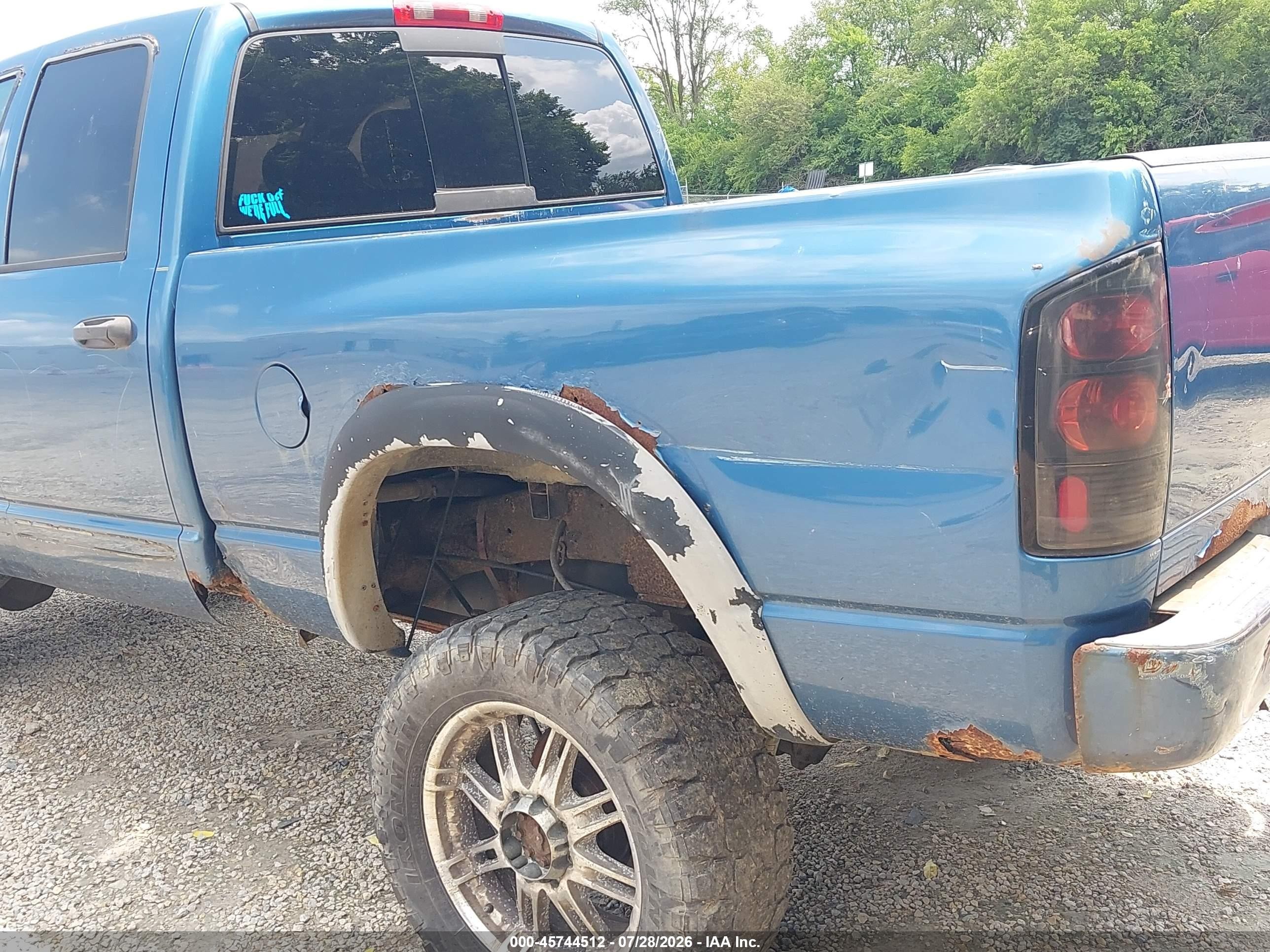 2004 Dodge Ram 2500 Slt/laramie Blue vin: 3D7KU28C84G138240