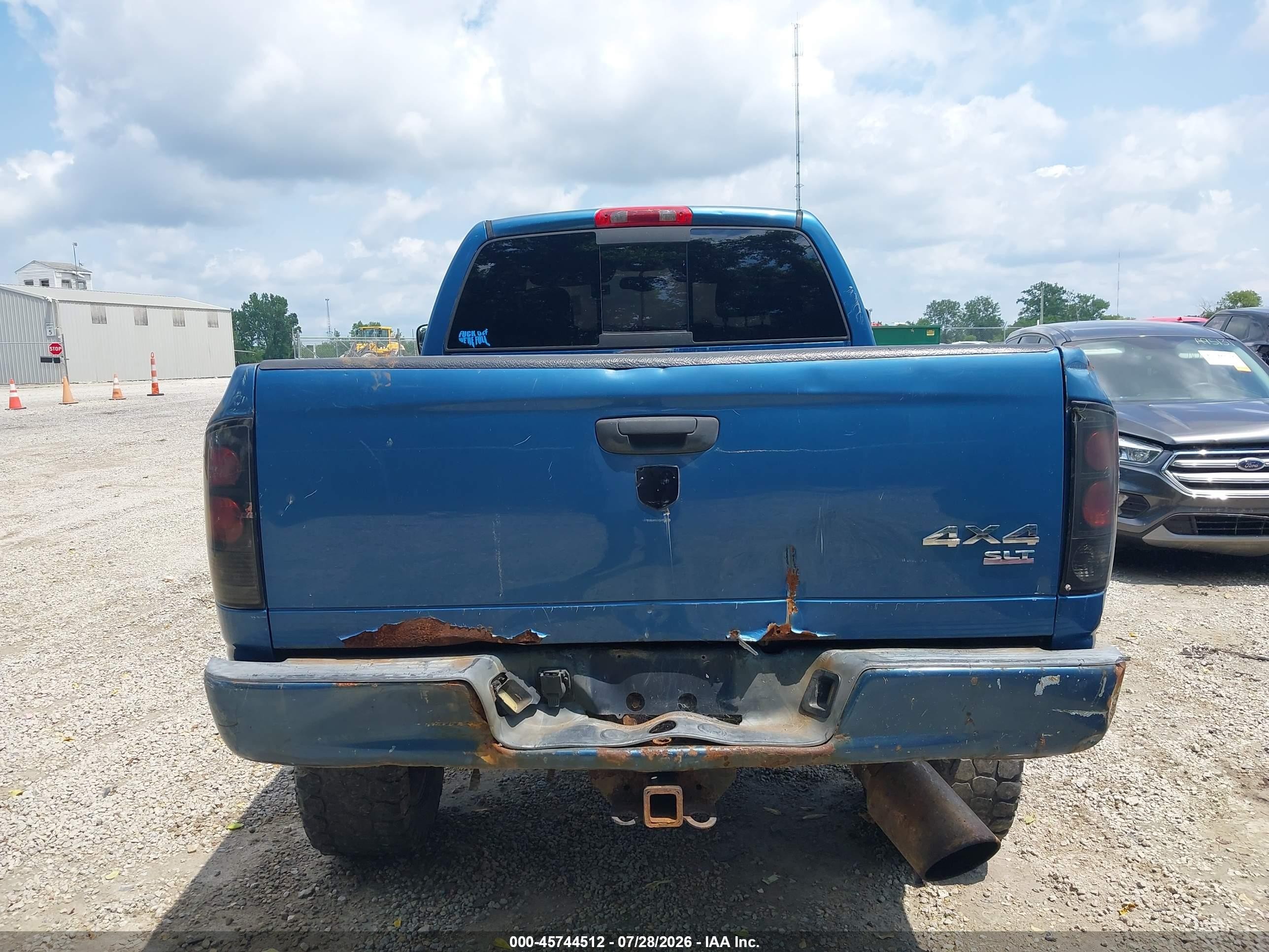2004 Dodge Ram 2500 Slt/laramie Blue vin: 3D7KU28C84G138240