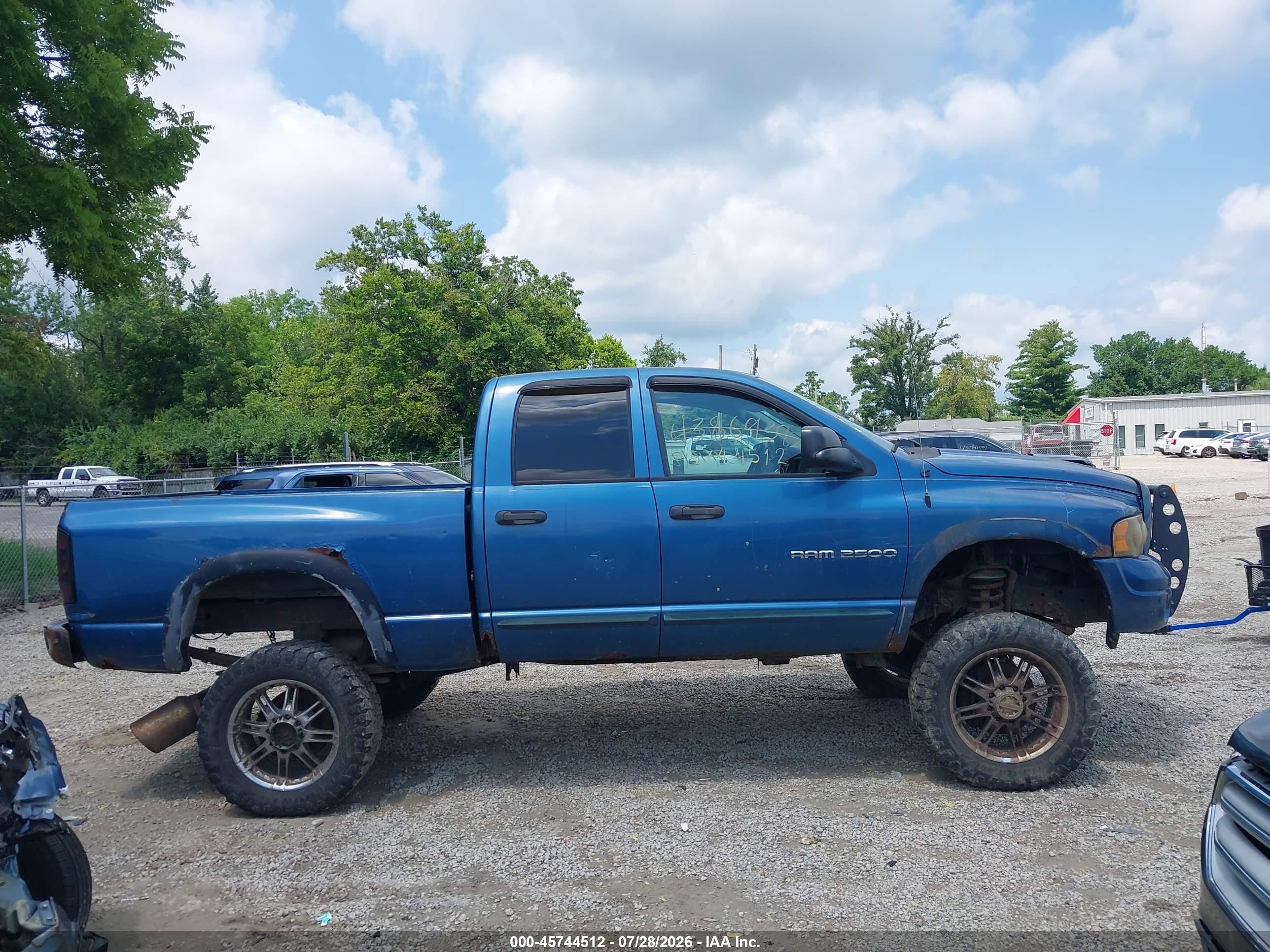 2004 Dodge Ram 2500 Slt/laramie Blue vin: 3D7KU28C84G138240
