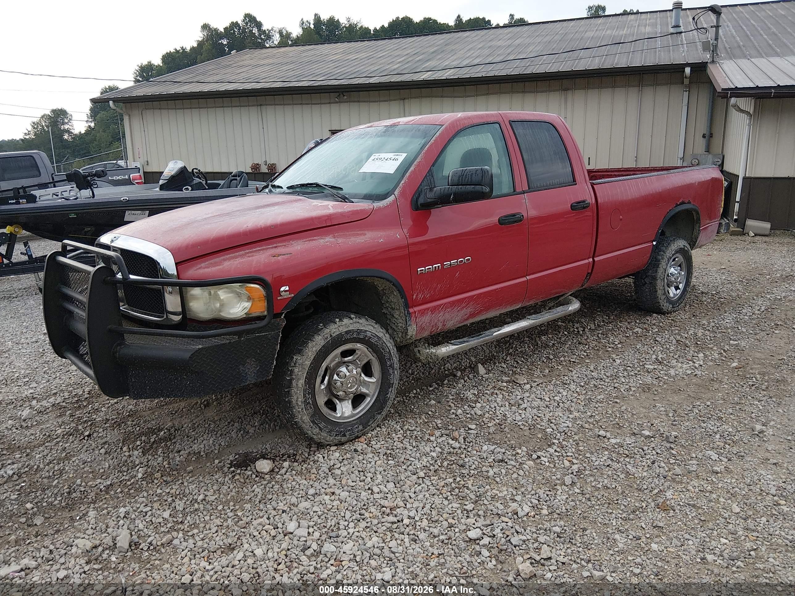 2004 Dodge Ram 2500 Slt/laramie Red vin: 3D7KU28C94G136450