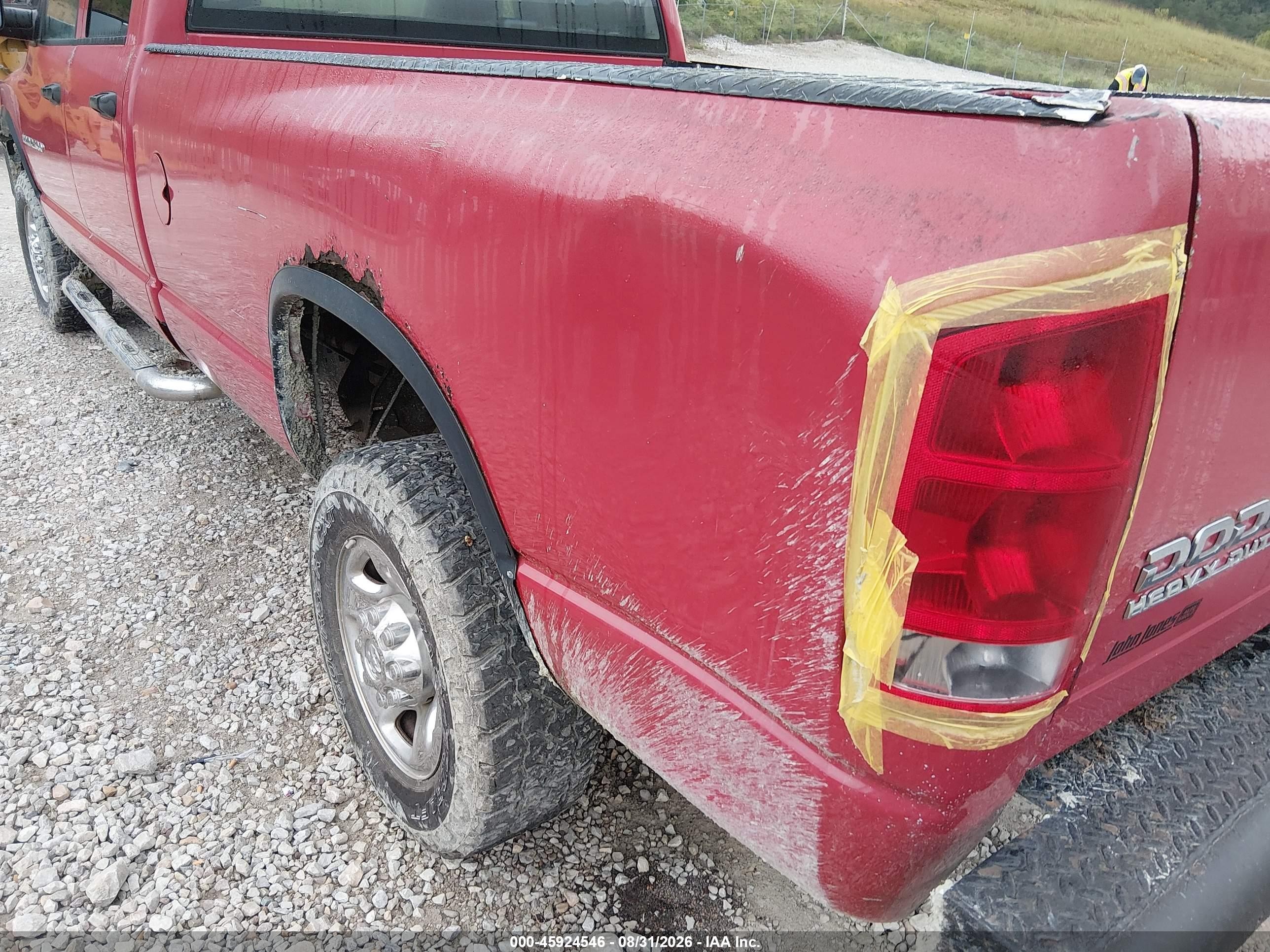 2004 Dodge Ram 2500 Slt/laramie Red vin: 3D7KU28C94G136450