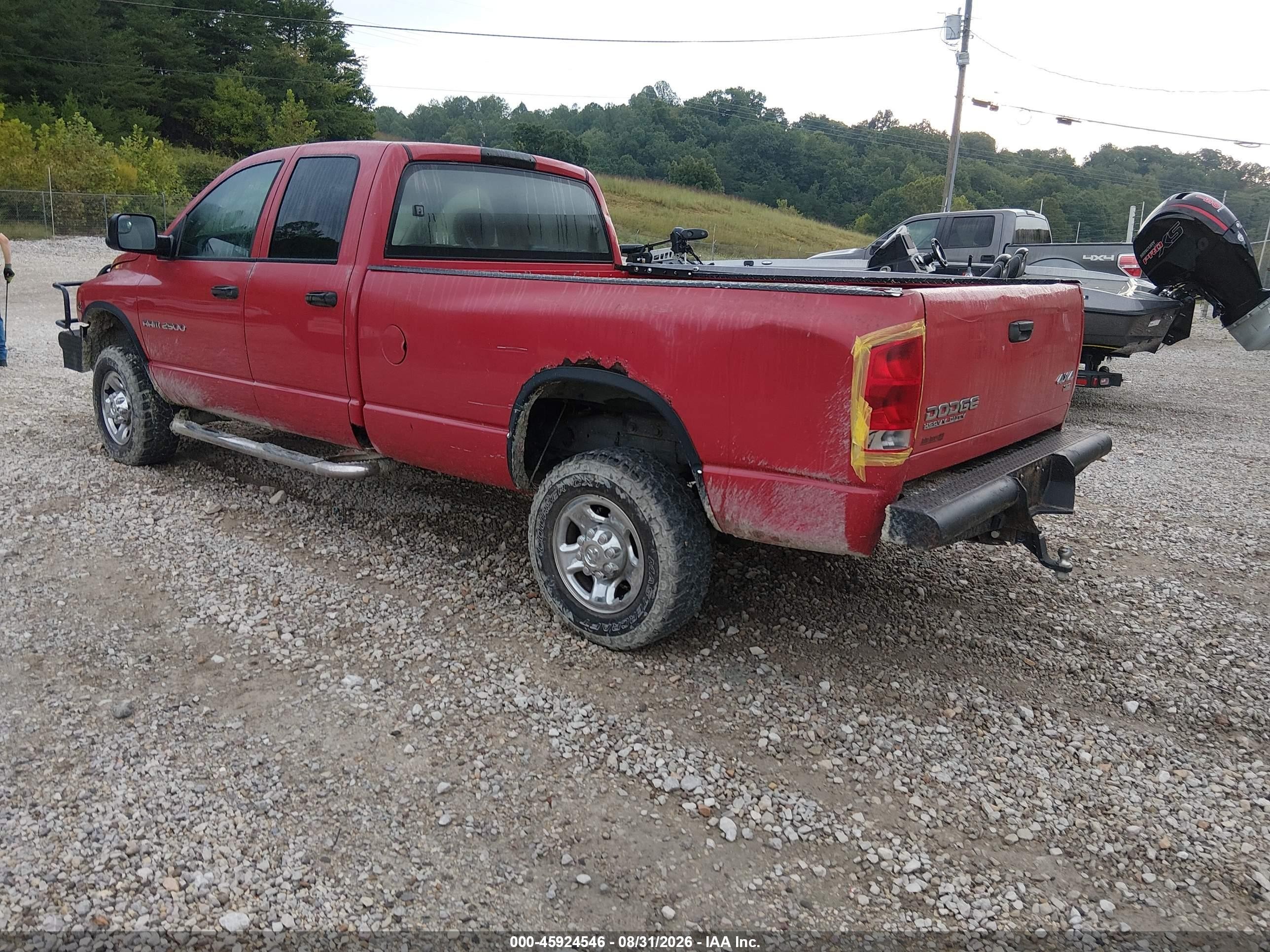 2004 Dodge Ram 2500 Slt/laramie Red vin: 3D7KU28C94G136450