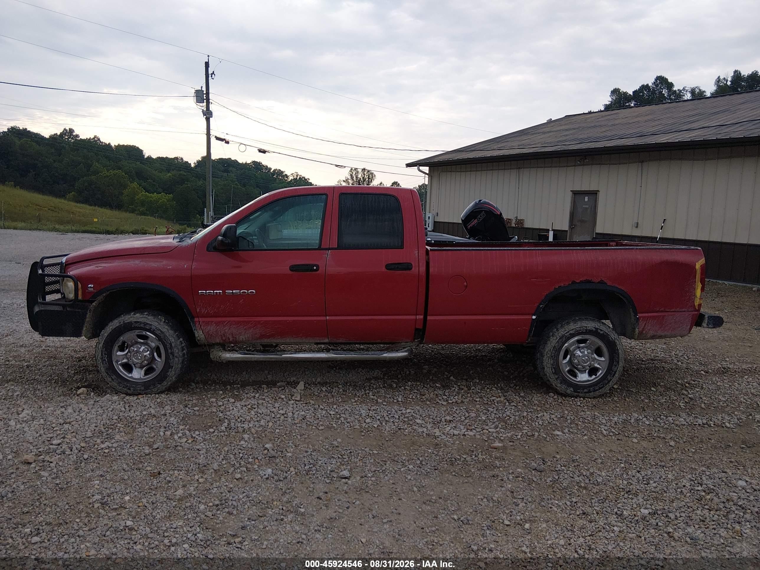2004 Dodge Ram 2500 Slt/laramie Red vin: 3D7KU28C94G136450