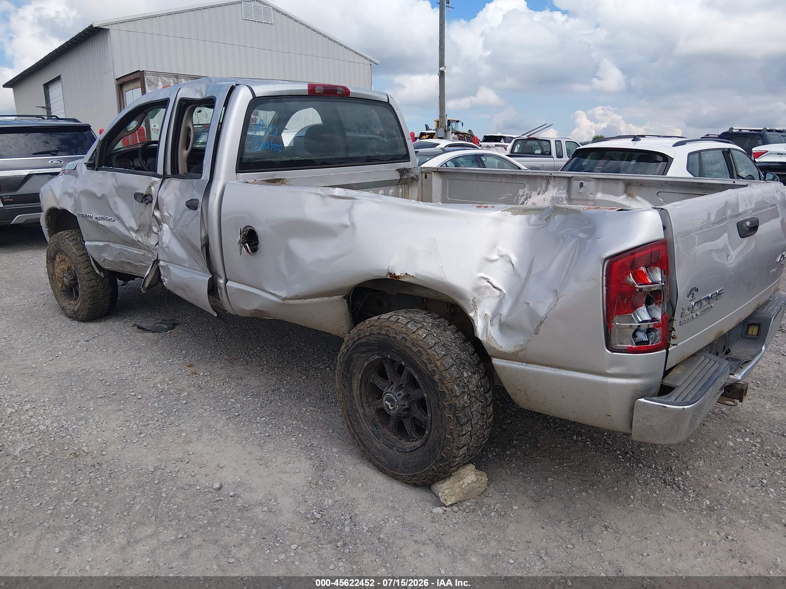 2003 Dodge Ram 2500 Slt/laramie/st Черный vin: 3D7KU28CX3G769019