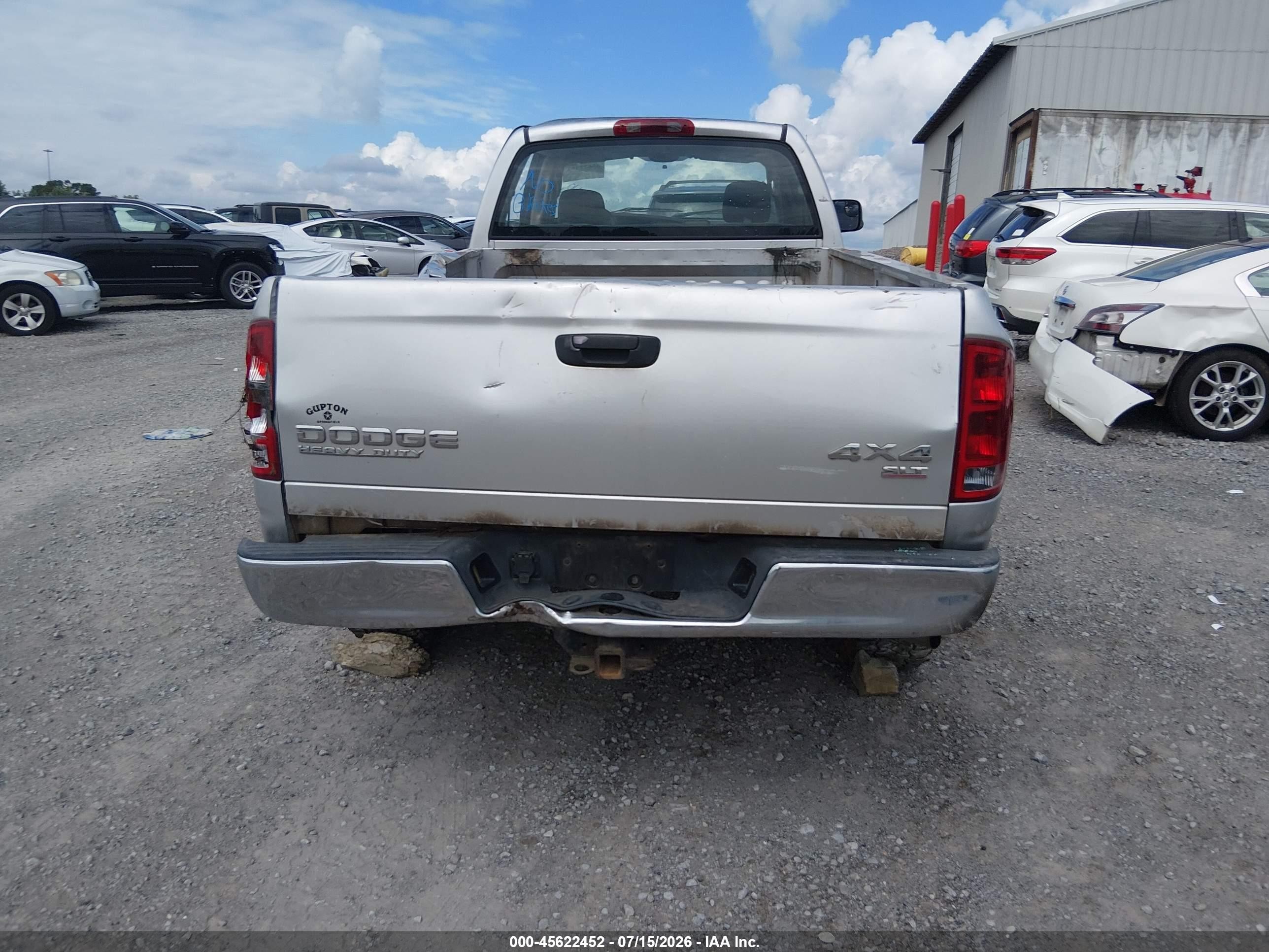 2003 Dodge Ram 2500 Slt/laramie/st Черный vin: 3D7KU28CX3G769019