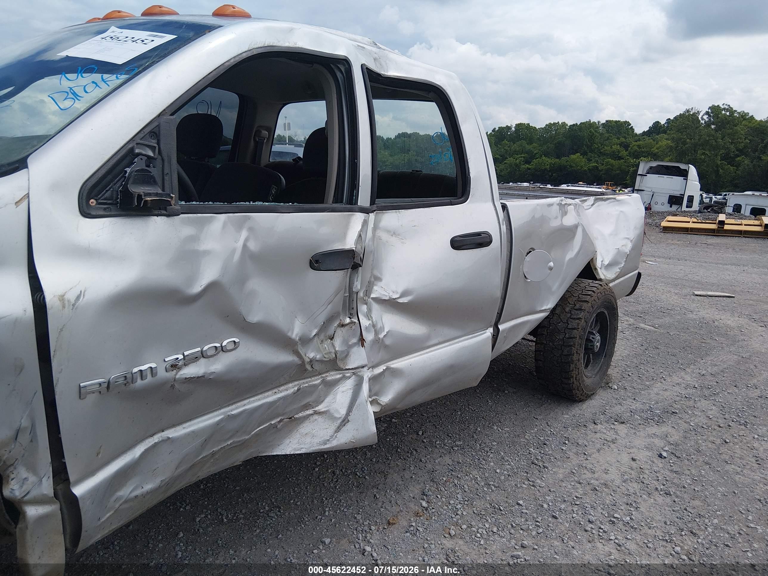 2003 Dodge Ram 2500 Slt/laramie/st Черный vin: 3D7KU28CX3G769019