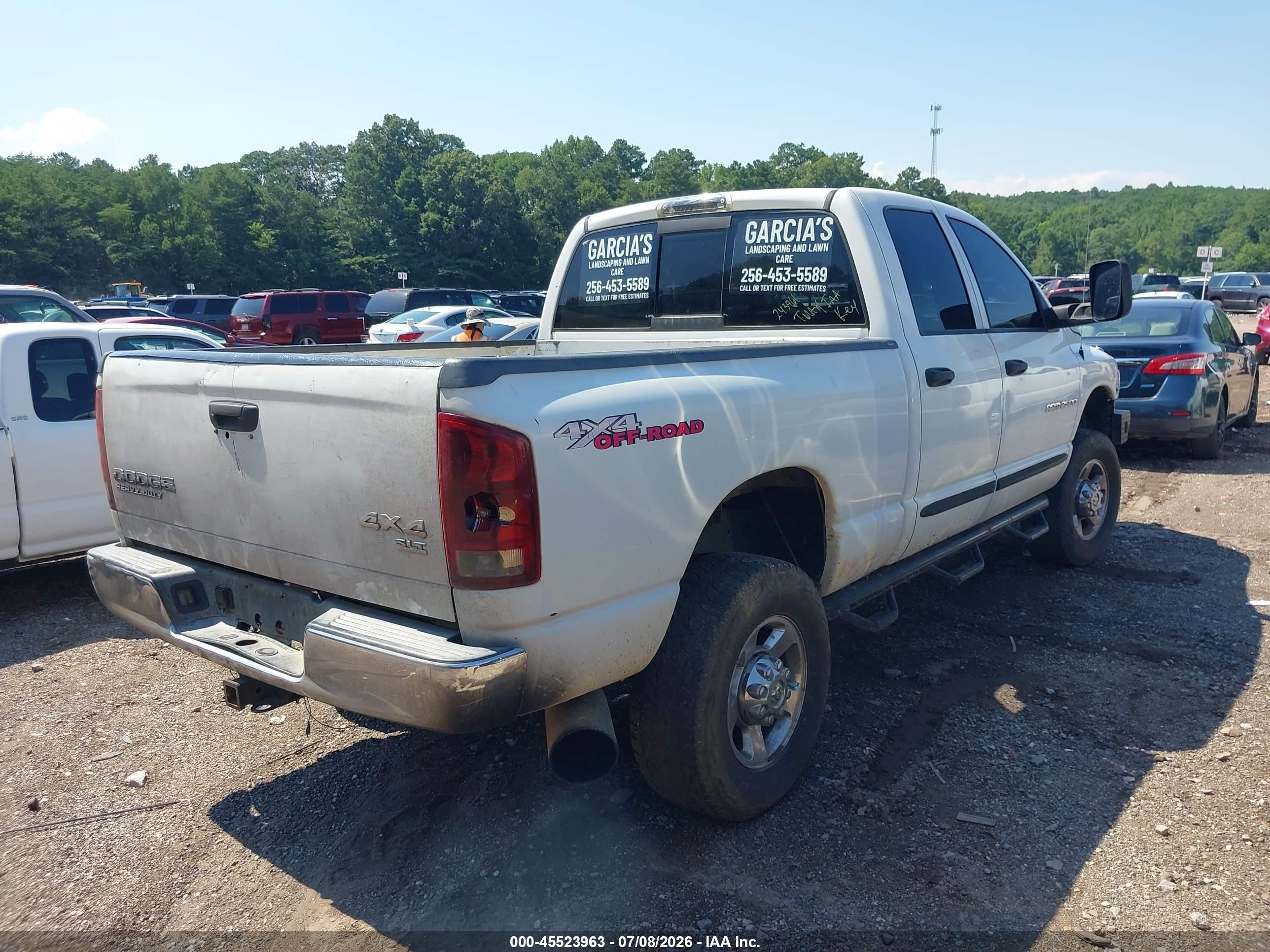 2004 Dodge Ram 2500 Slt/laramie White vin: 3D7KU28CX4G243961