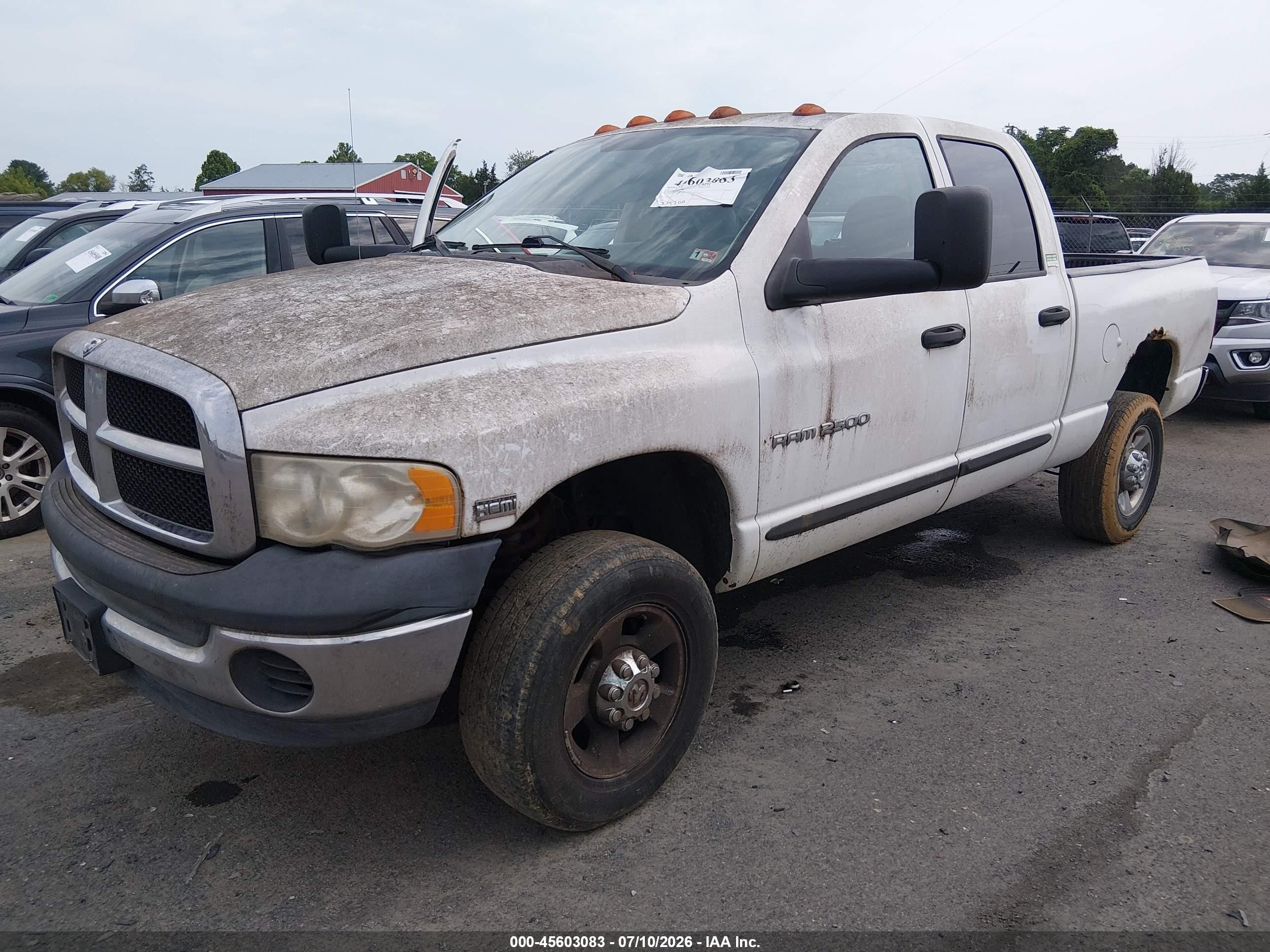 2004 Dodge Ram 2500 St Белый vin: 3D7KU28D04G157681