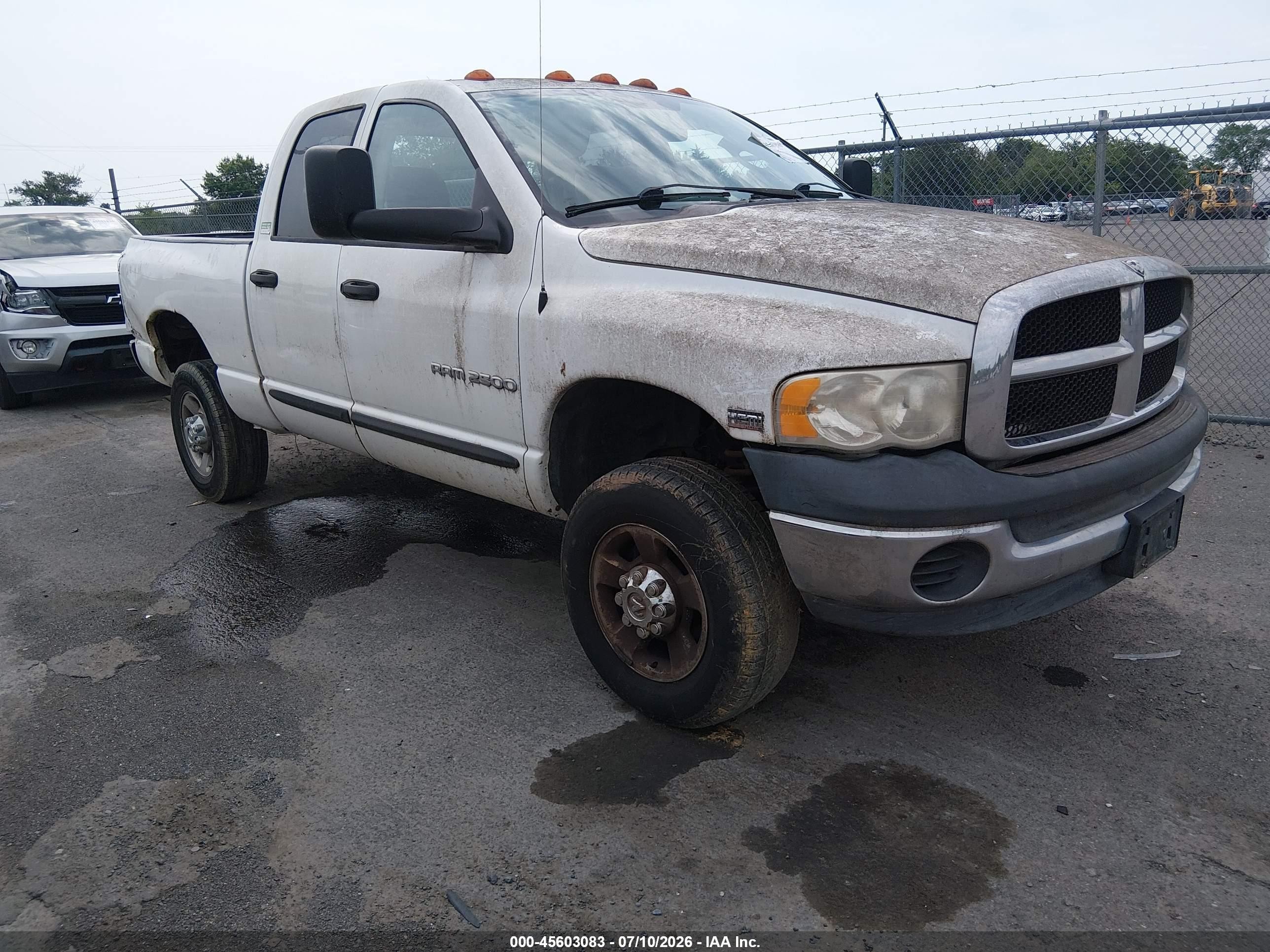 2004 Dodge Ram 2500 St Белый vin: 3D7KU28D04G157681