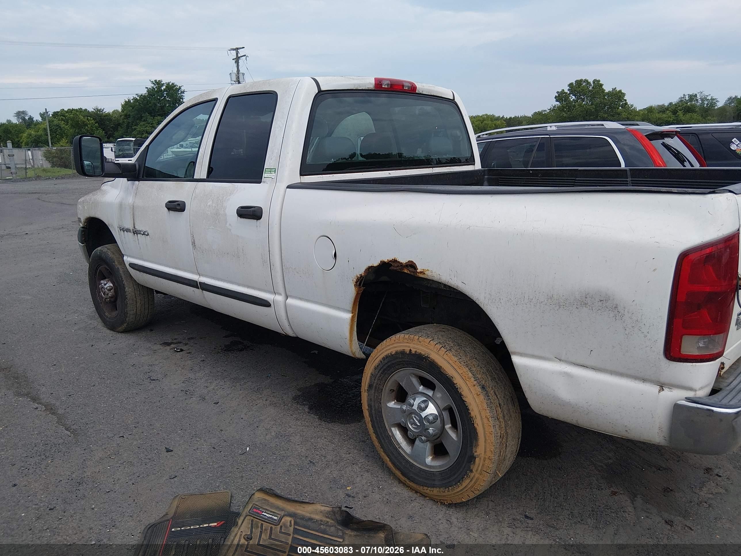 2004 Dodge Ram 2500 St Белый vin: 3D7KU28D04G157681