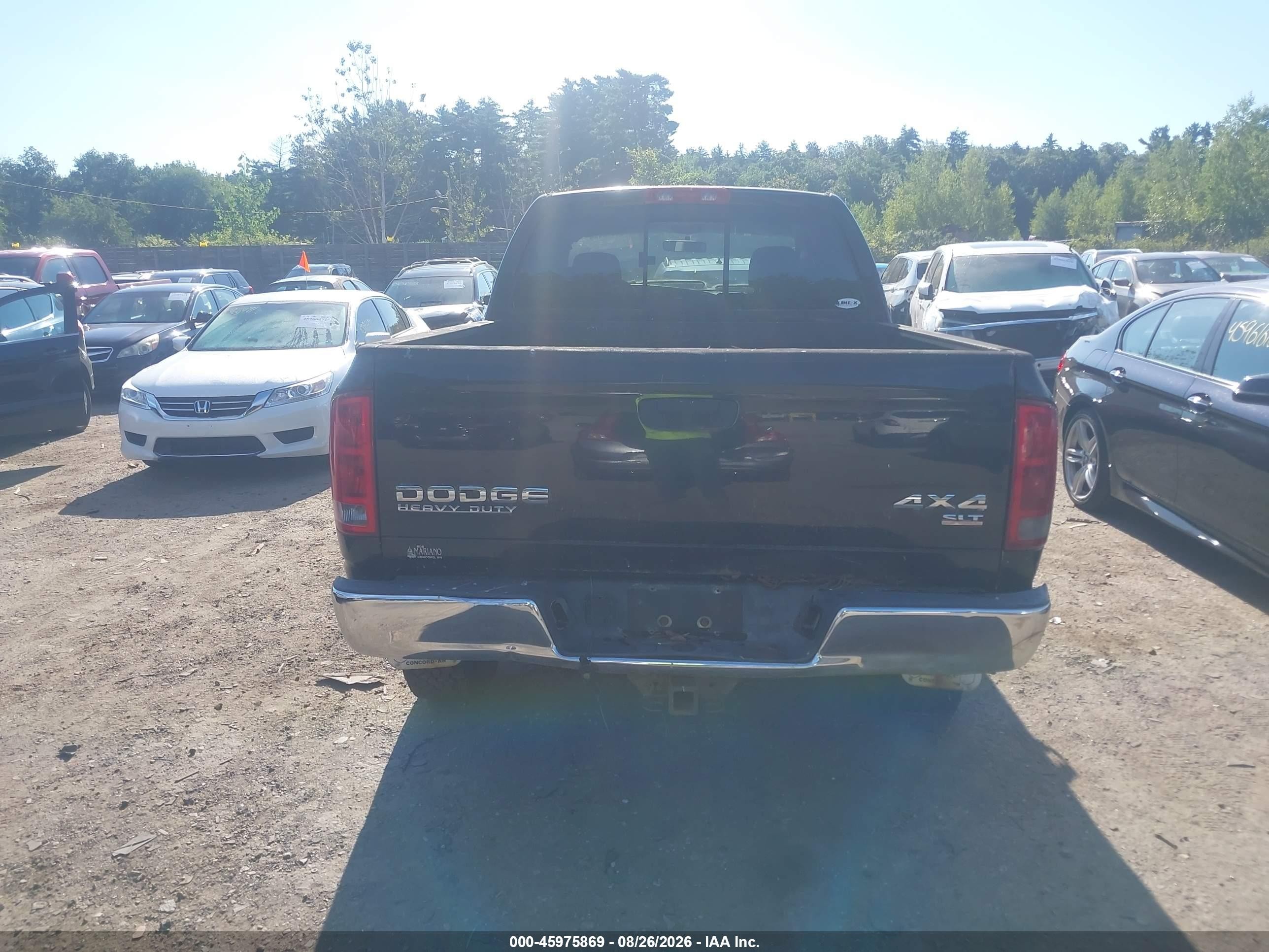 2004 Dodge Ram 2500 Slt/laramie Black vin: 3D7KU28D14G106853