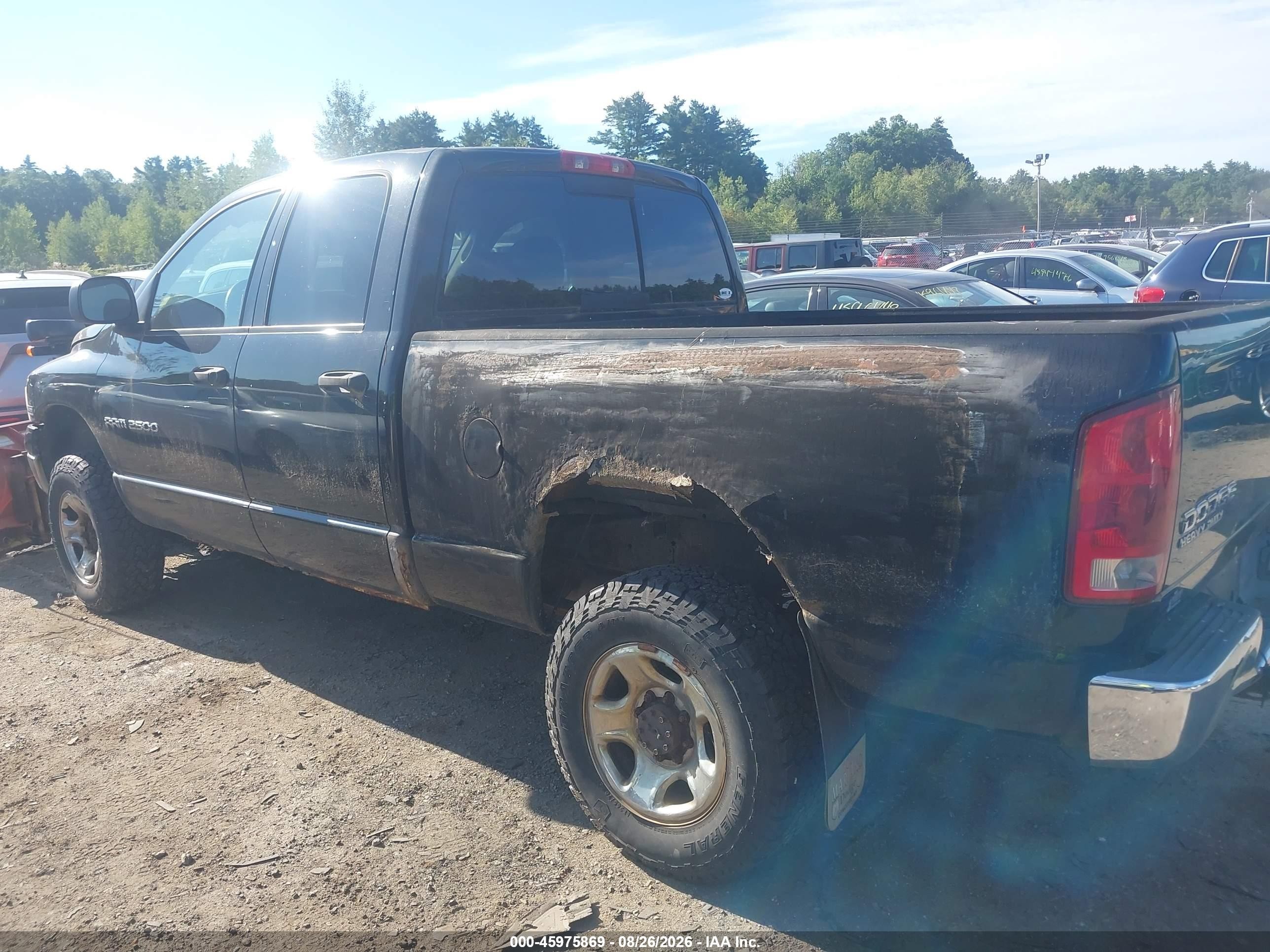 2004 Dodge Ram 2500 Slt/laramie Black vin: 3D7KU28D14G106853