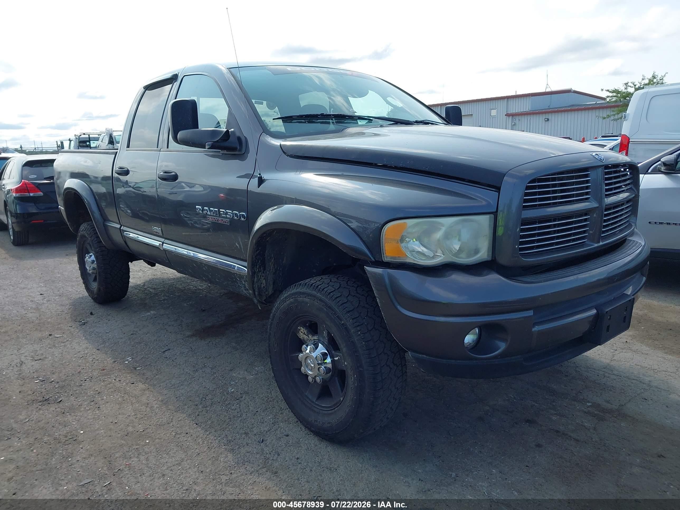 2003 Dodge Ram 2500 Slt/laramie/st Gray vin: 3D7KU28D43G795608