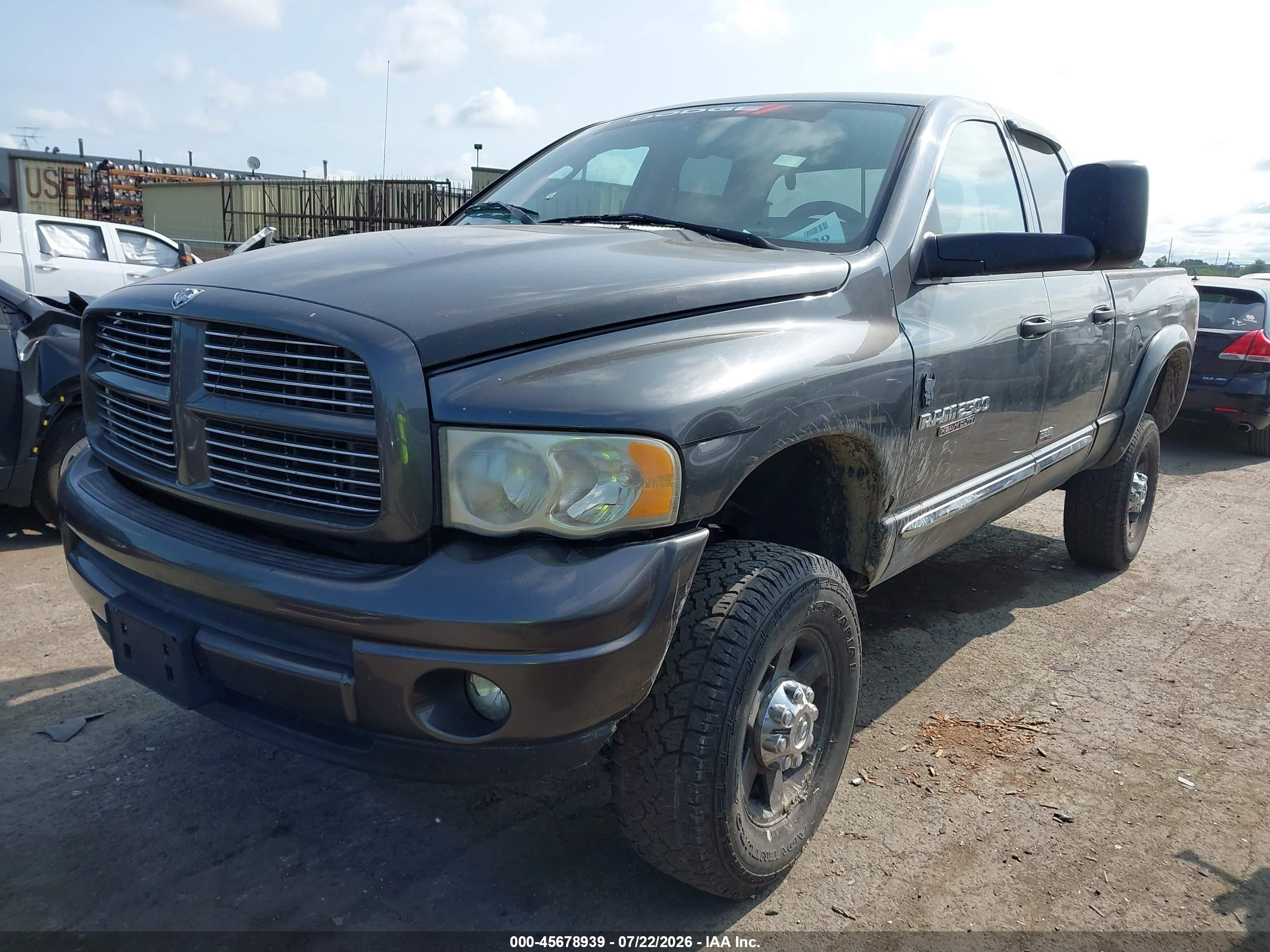 2003 Dodge Ram 2500 Slt/laramie/st Gray vin: 3D7KU28D43G795608