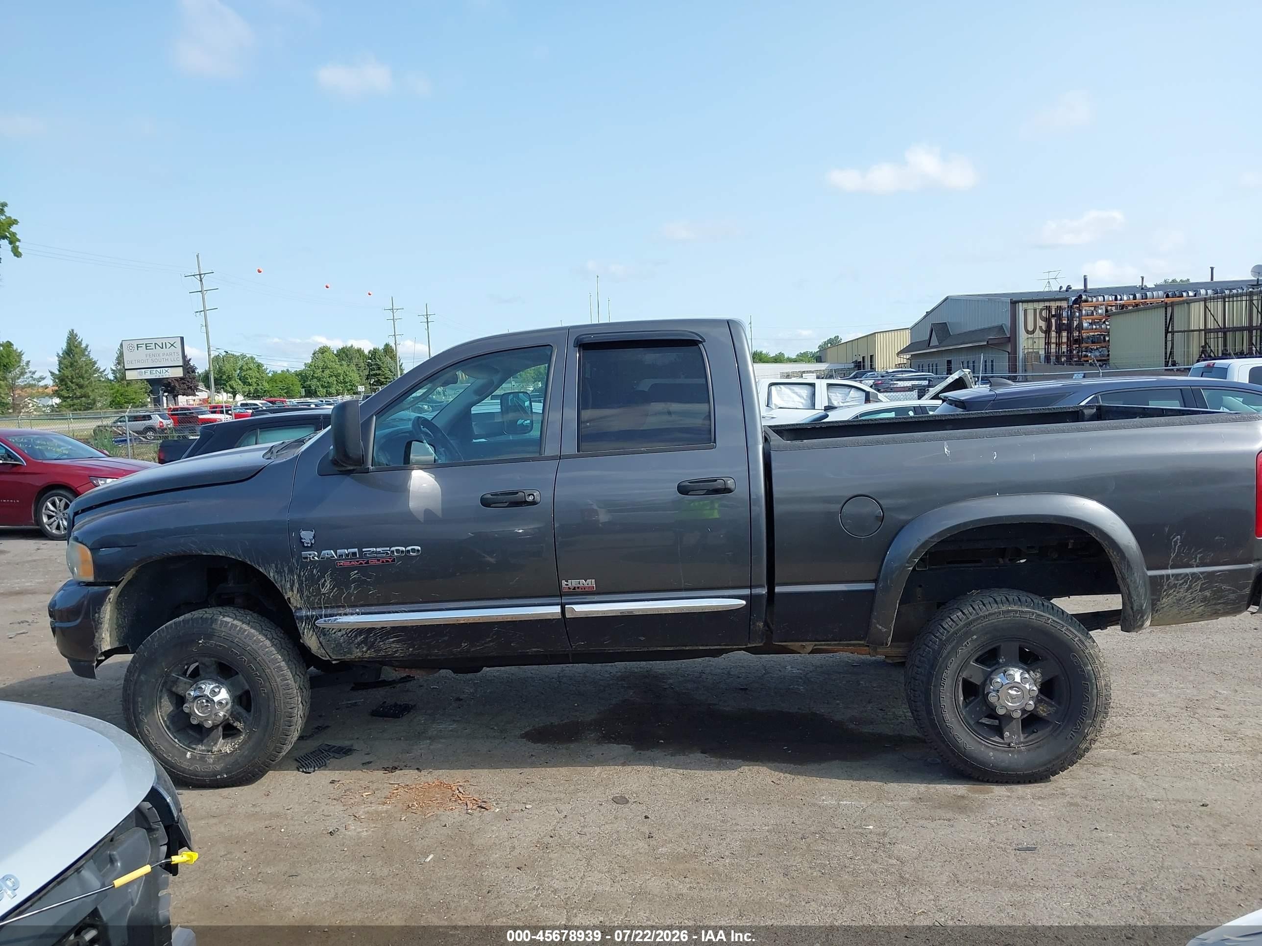 2003 Dodge Ram 2500 Slt/laramie/st Gray vin: 3D7KU28D43G795608