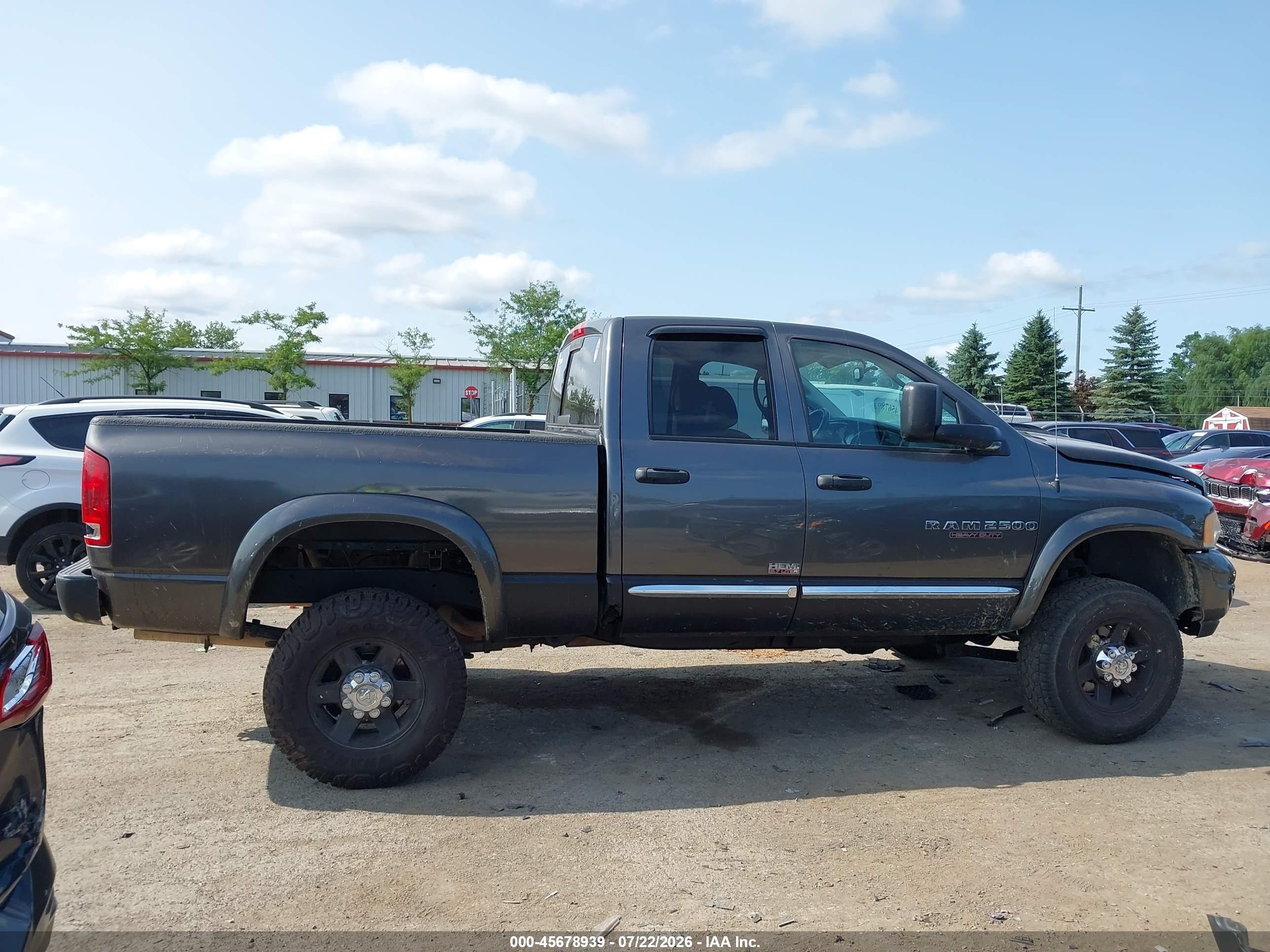 2003 Dodge Ram 2500 Slt/laramie/st Gray vin: 3D7KU28D43G795608