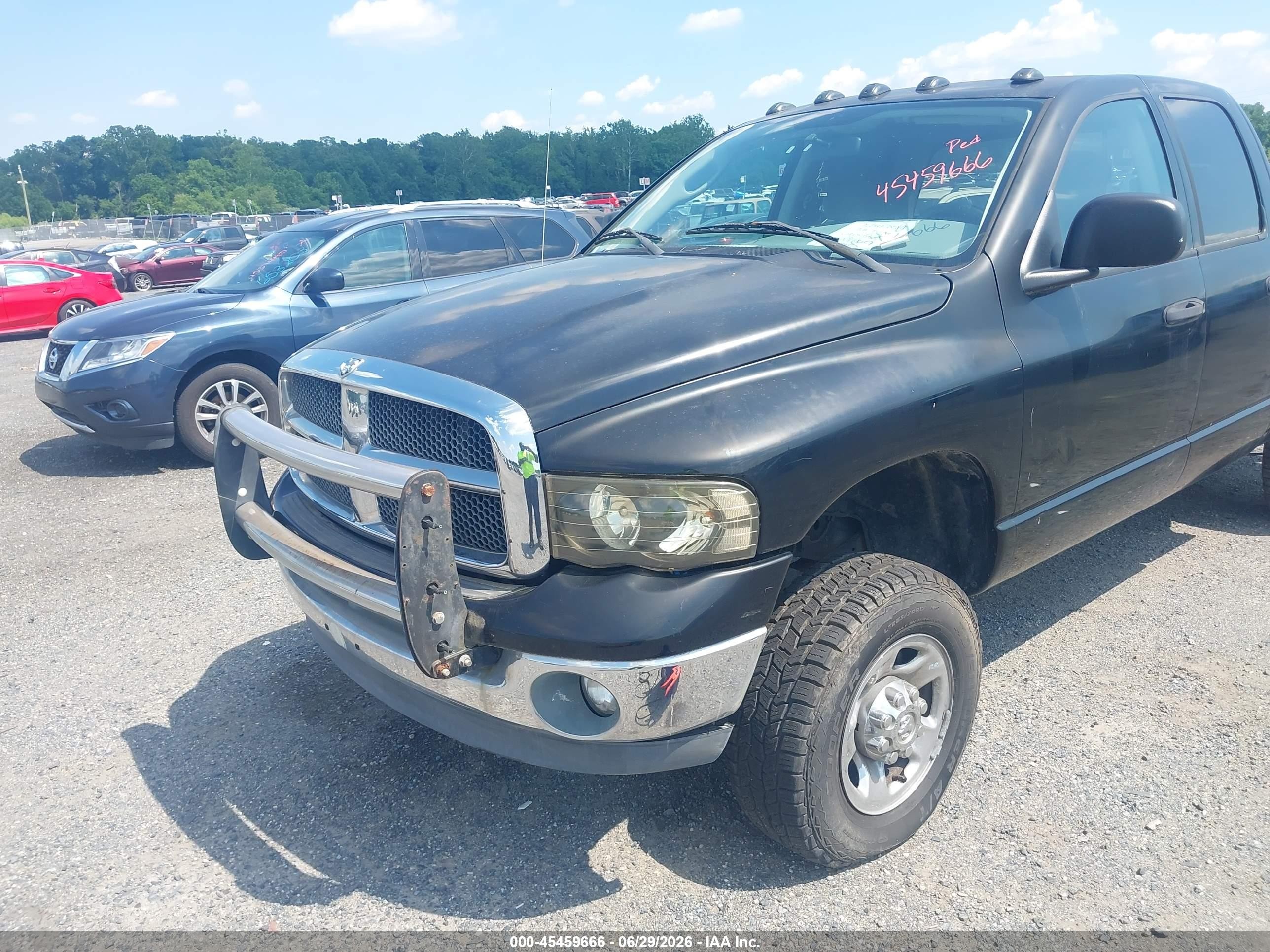 2003 Dodge Ram 2500 Slt/laramie/st Black vin: 3D7KU28D53G701333