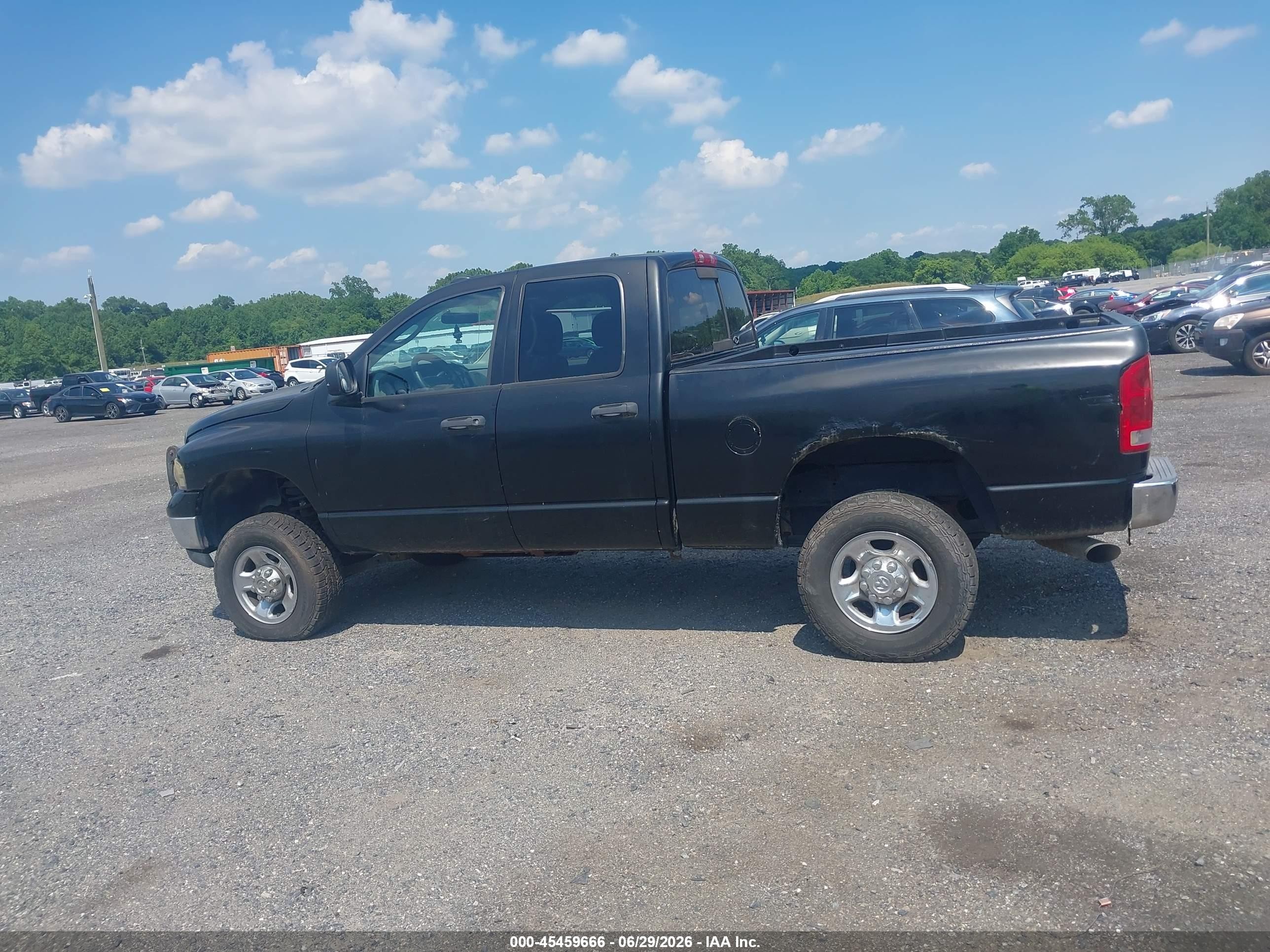 2003 Dodge Ram 2500 Slt/laramie/st Black vin: 3D7KU28D53G701333