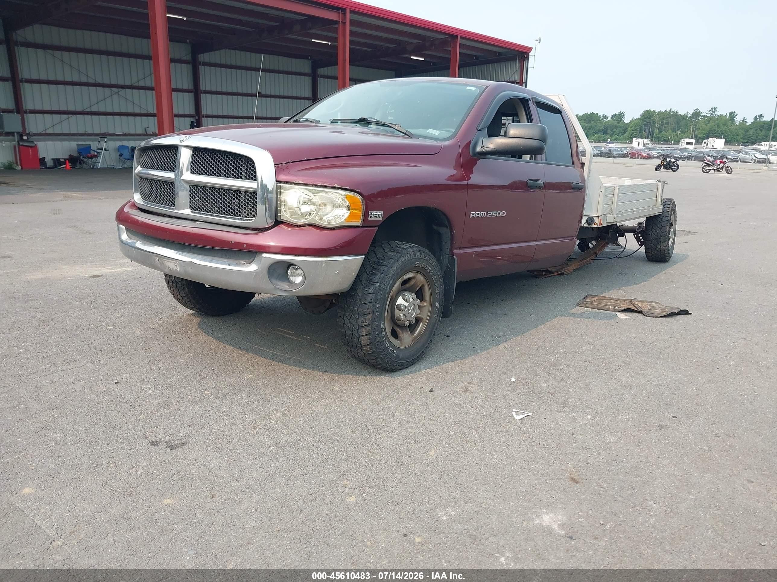 2003 Dodge Ram 2500 Slt/laramie/st Red vin: 3D7KU28D63G782567