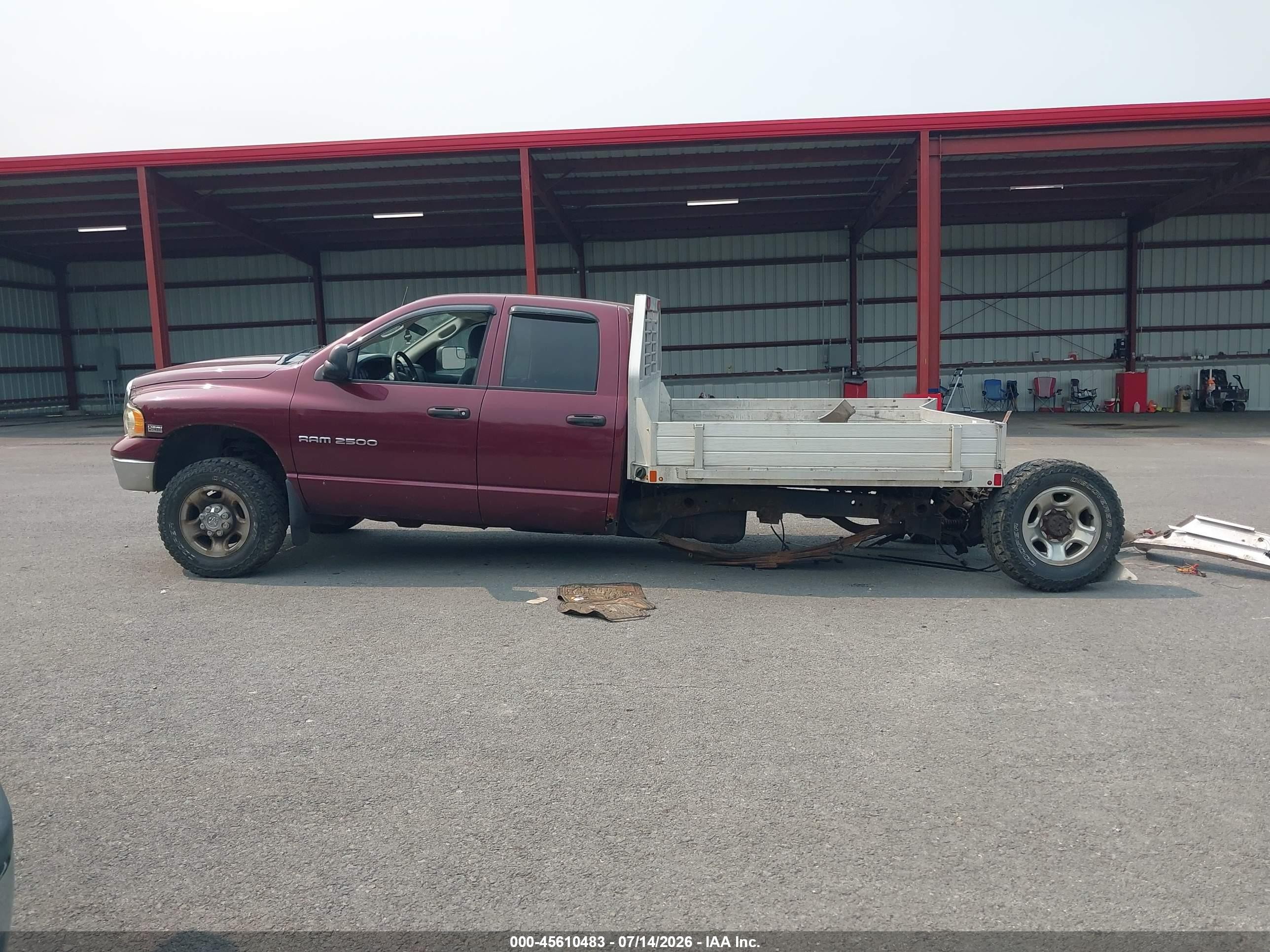 2003 Dodge Ram 2500 Slt/laramie/st Red vin: 3D7KU28D63G782567