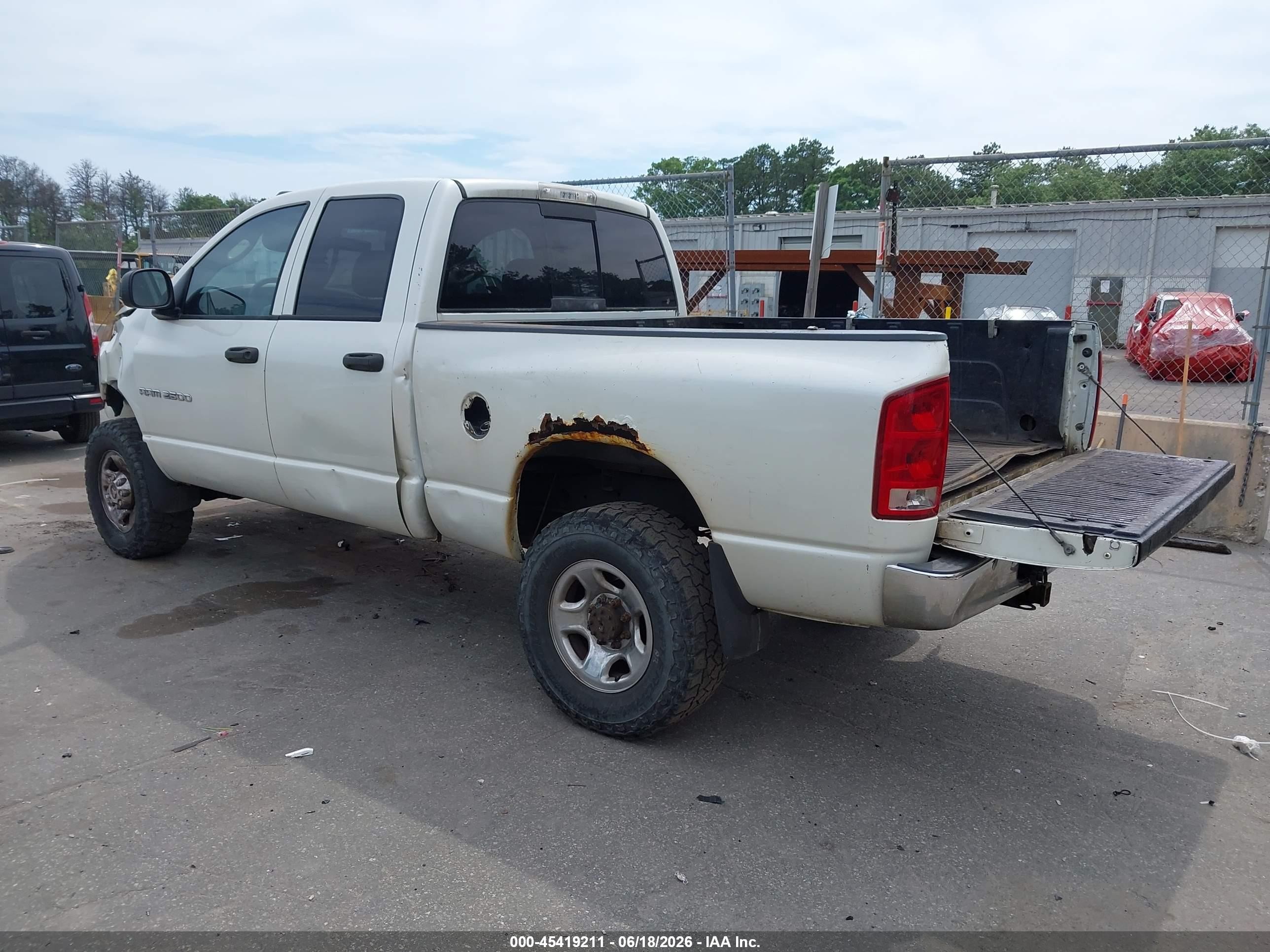 2003 Dodge Ram 2500 Slt/laramie/st White vin: 3D7KU28D63G822811