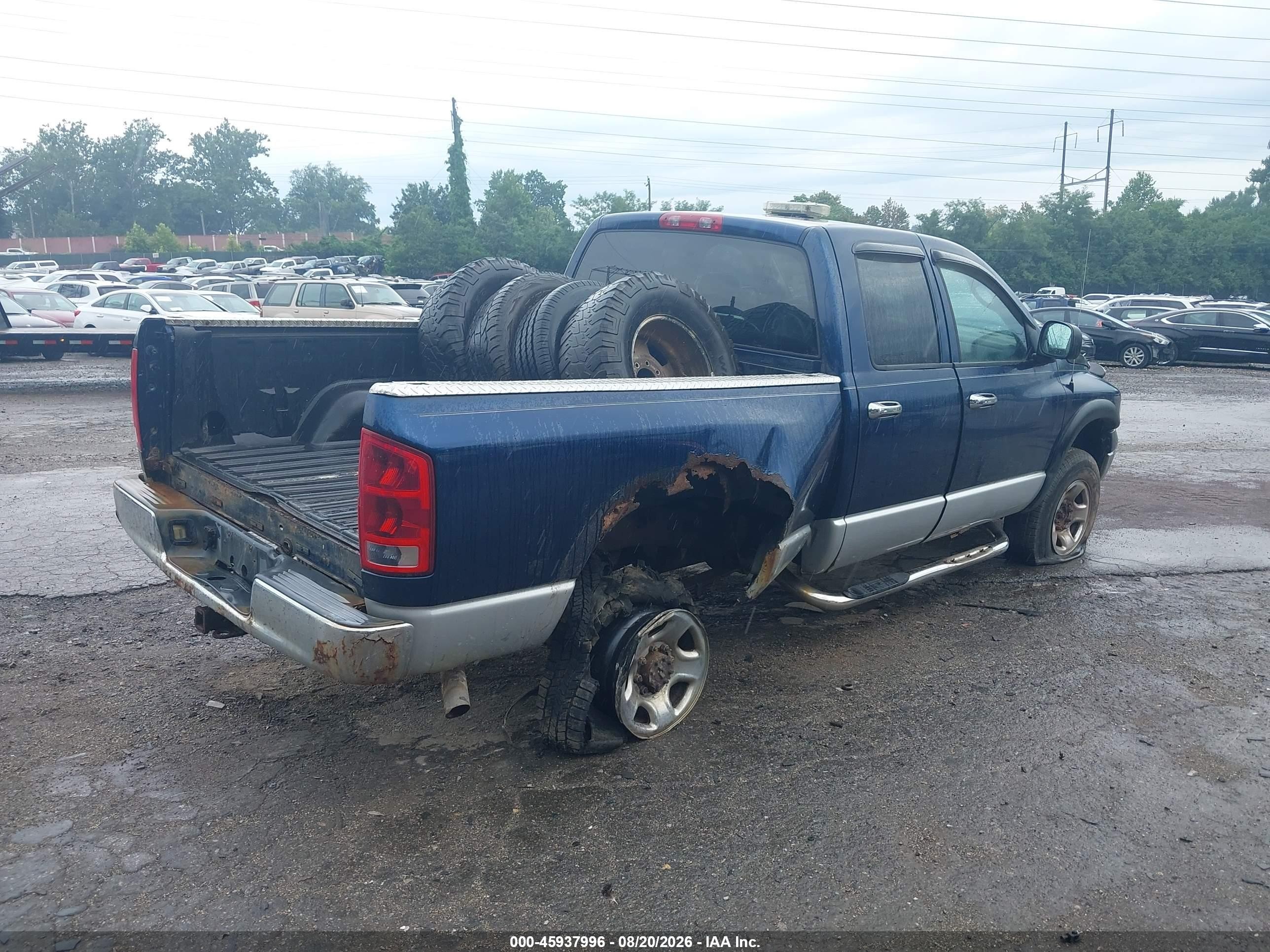 2003 Dodge Ram 2500 Slt/laramie/st Синий vin: 3D7KU28D73G740005