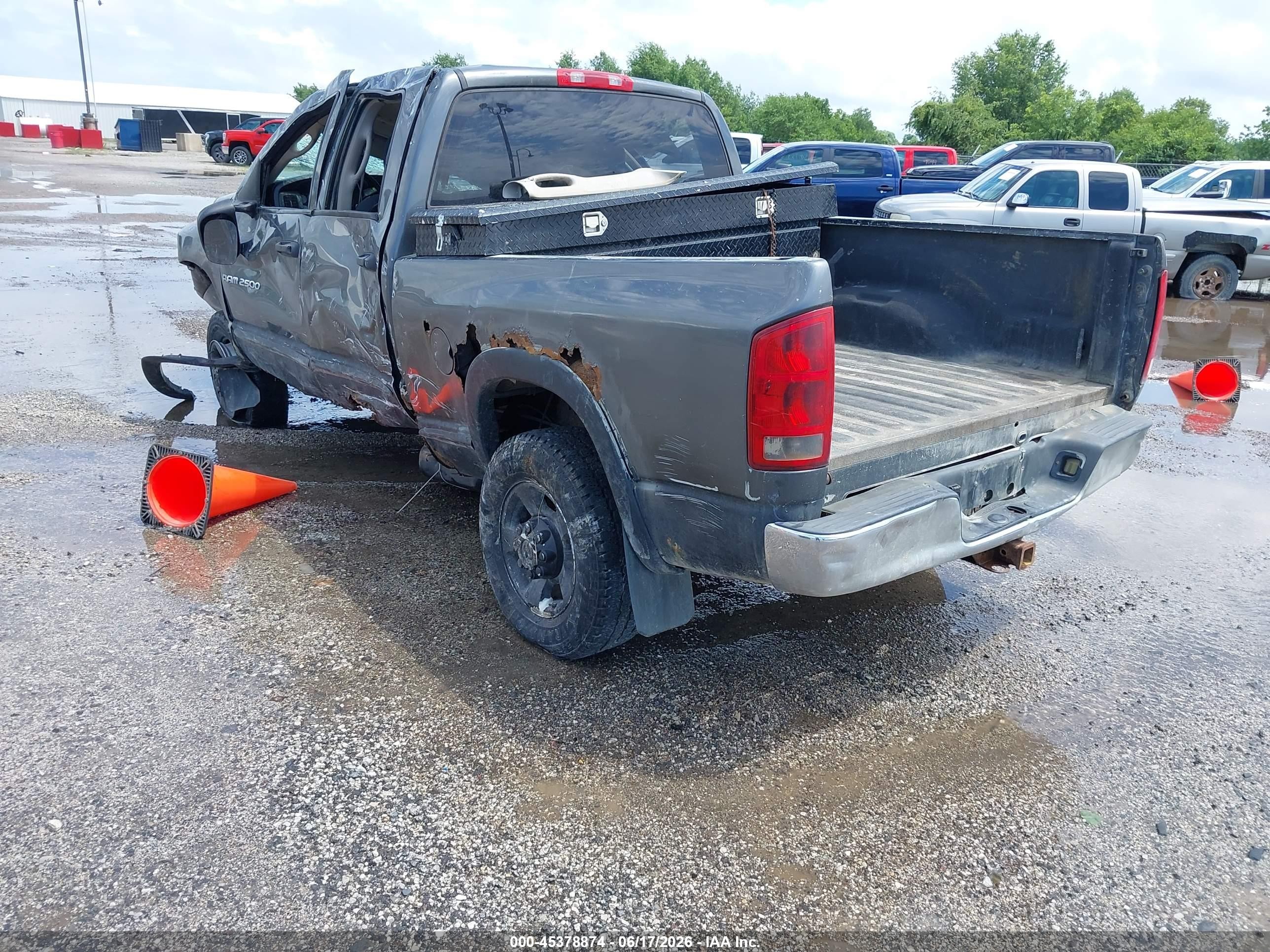 2003 Dodge Ram 2500 Slt/laramie/st Gray vin: 3D7KU28D73G823207