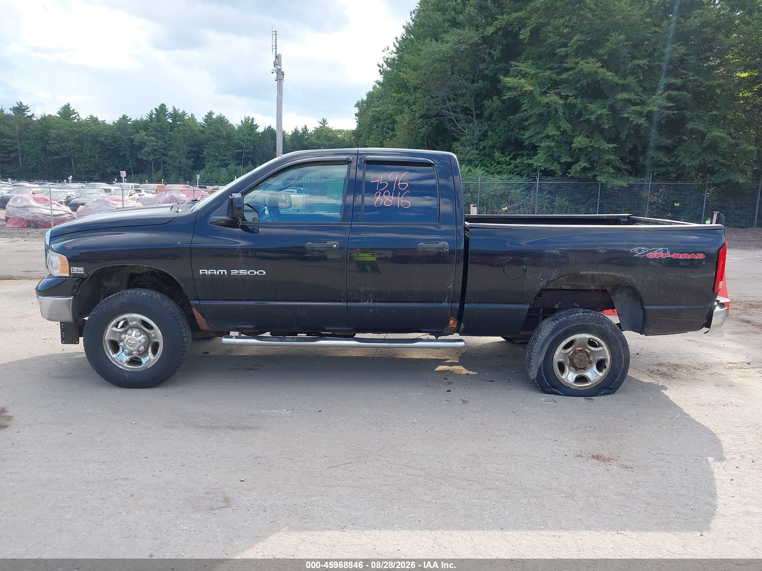 2004 Dodge Ram 2500 Slt/laramie Black vin: 3D7KU28D74G115976