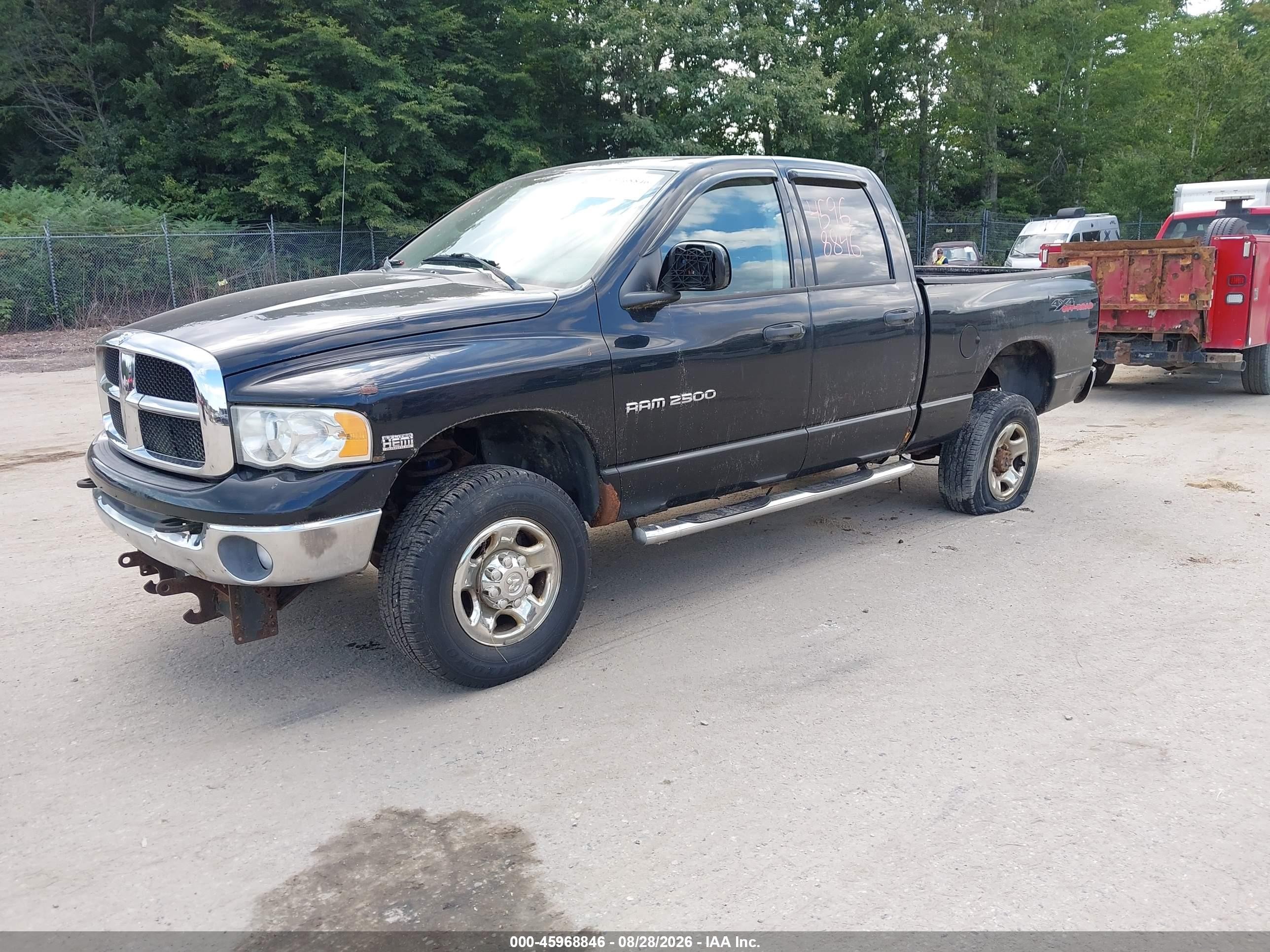 2004 Dodge Ram 2500 Slt/laramie Black vin: 3D7KU28D74G115976