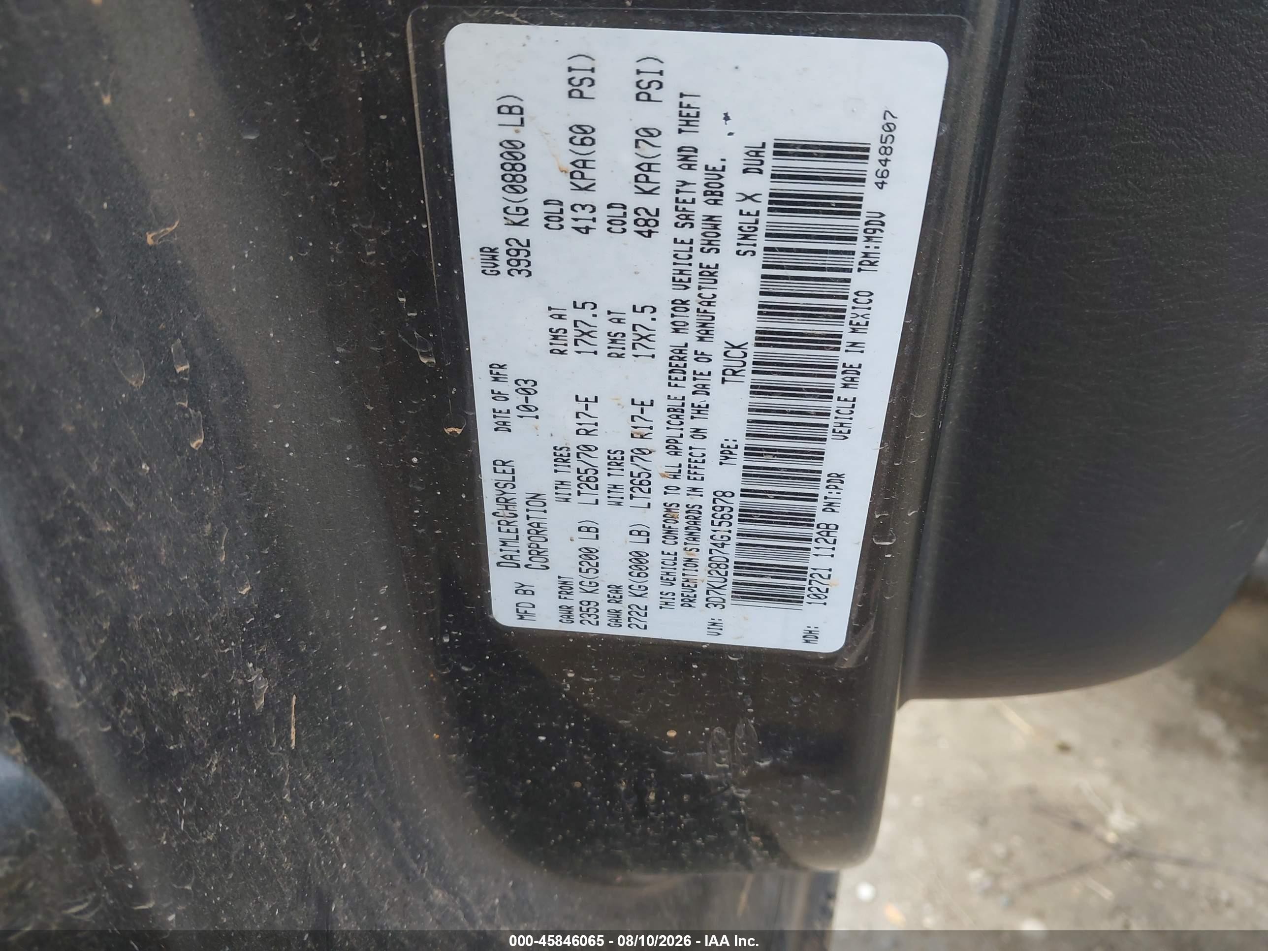 2004 Dodge Ram 2500 Slt/laramie Gray vin: 3D7KU28D74G156978