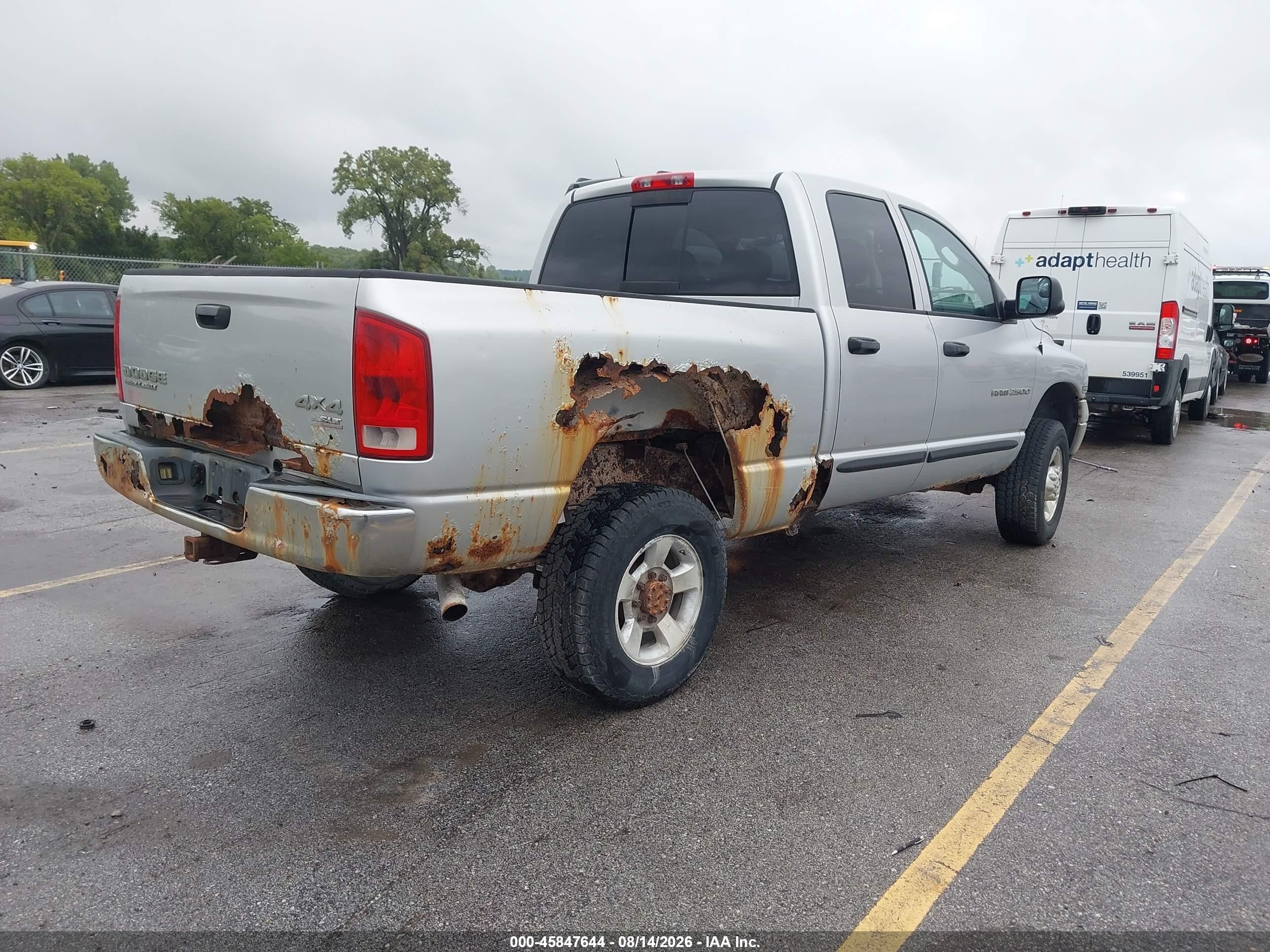 2004 Dodge Ram 2500 Slt/laramie Silver vin: 3D7KU28D74G176907