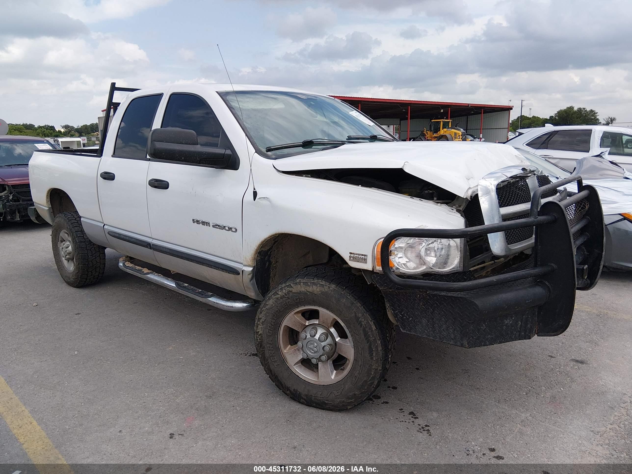 2003 Dodge Ram 2500 Slt/laramie/st White vin: 3D7KU28D83G843269
