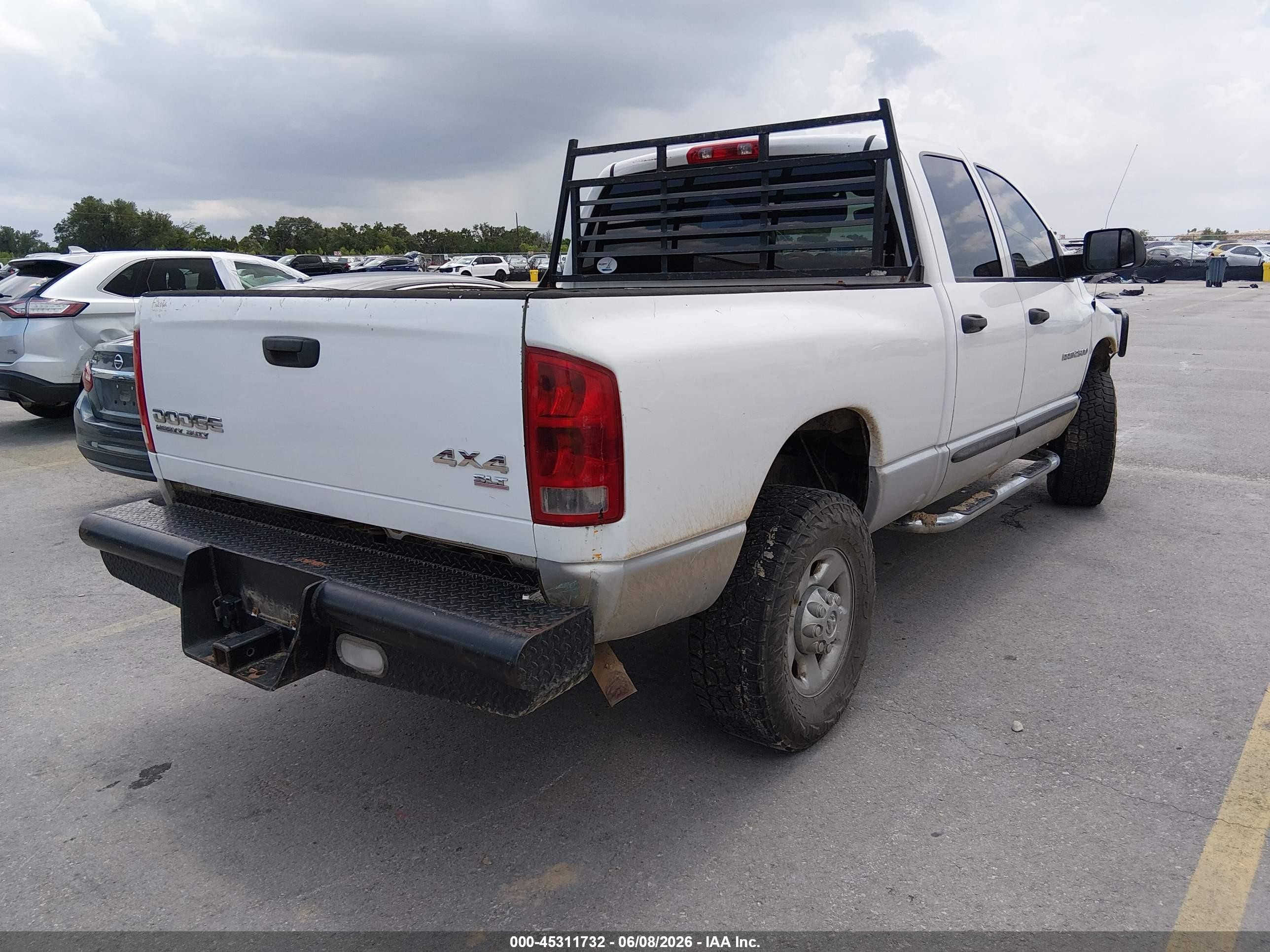 2003 Dodge Ram 2500 Slt/laramie/st White vin: 3D7KU28D83G843269