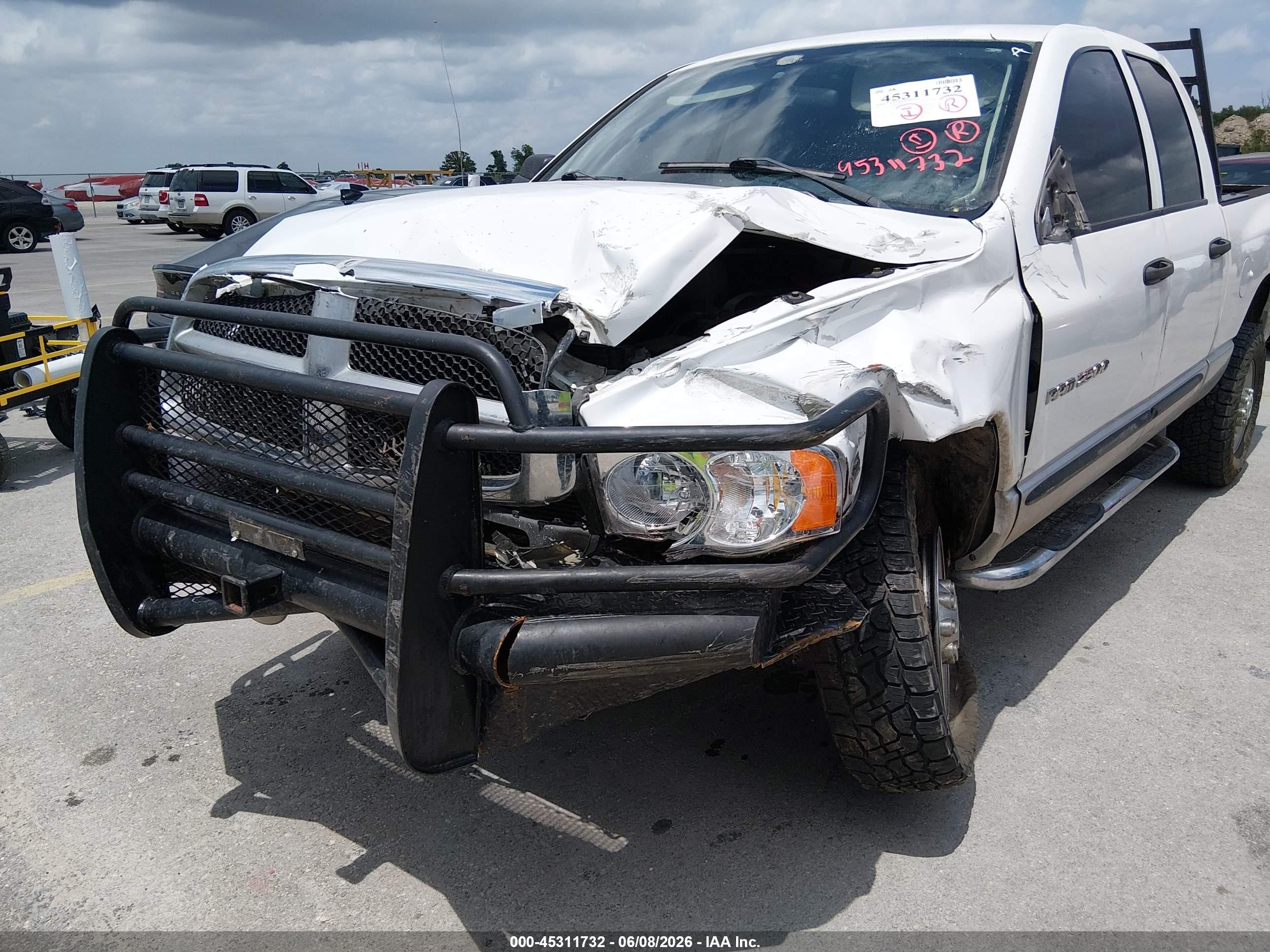 2003 Dodge Ram 2500 Slt/laramie/st White vin: 3D7KU28D83G843269